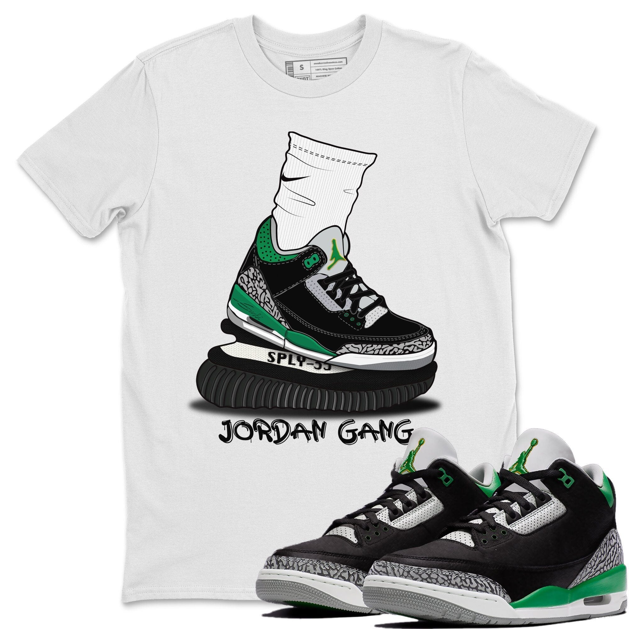 Jordan 3 Pine Green Shirt To Match Jordans Jordan Gang Sneaker Tees Jordan 3 Pine Green Drip Gear Zone Sneaker Matching Clothing Unisex Shirts