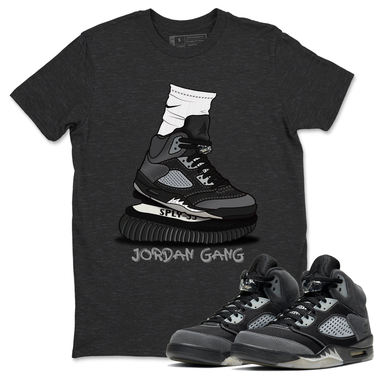 Jordan 5 Anthracite Shirt To Match Jordans Jordan Gang Sneaker Tees Jordan 5 Anthracite Drip Gear Zone Sneaker Matching Clothing Unisex Shirts