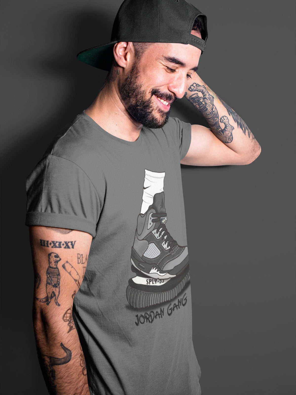 Jordan 5 Anthracite Shirt To Match Jordans Jordan Gang Sneaker Tees Jordan 5 Anthracite Drip Gear Zone Sneaker Matching Clothing Unisex Shirts
