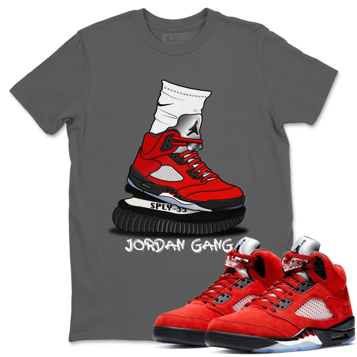 Air Jordan Gang Crew Neck T-Shirt - Air Jordan 5 Raging Bull