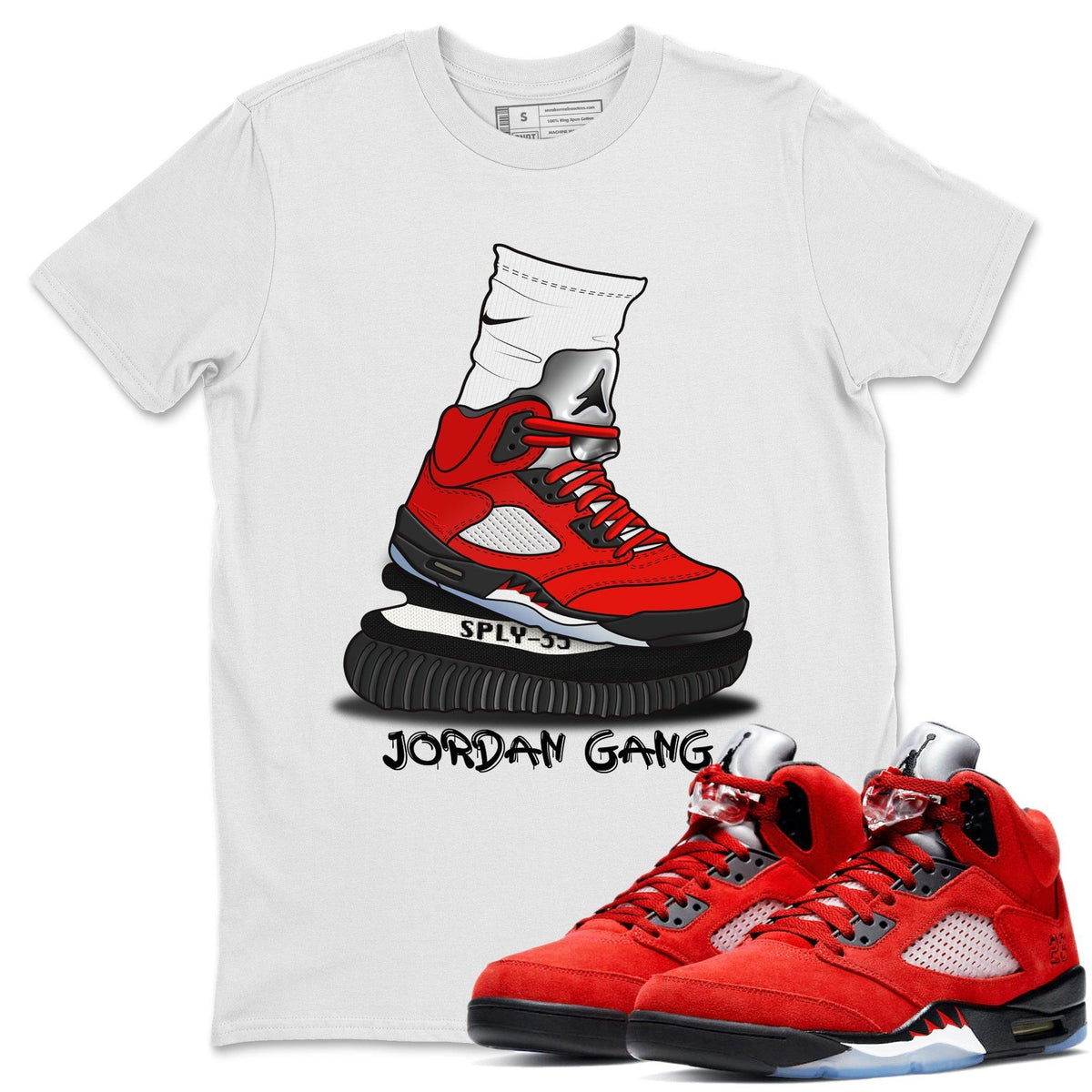 Jordan 5 Raging Bull Shirt To Match Jordans Jordan Gang Sneaker Tees Jordan 5 Raging Bull Drip Gear Zone Sneaker Matching Clothing Unisex Shirts