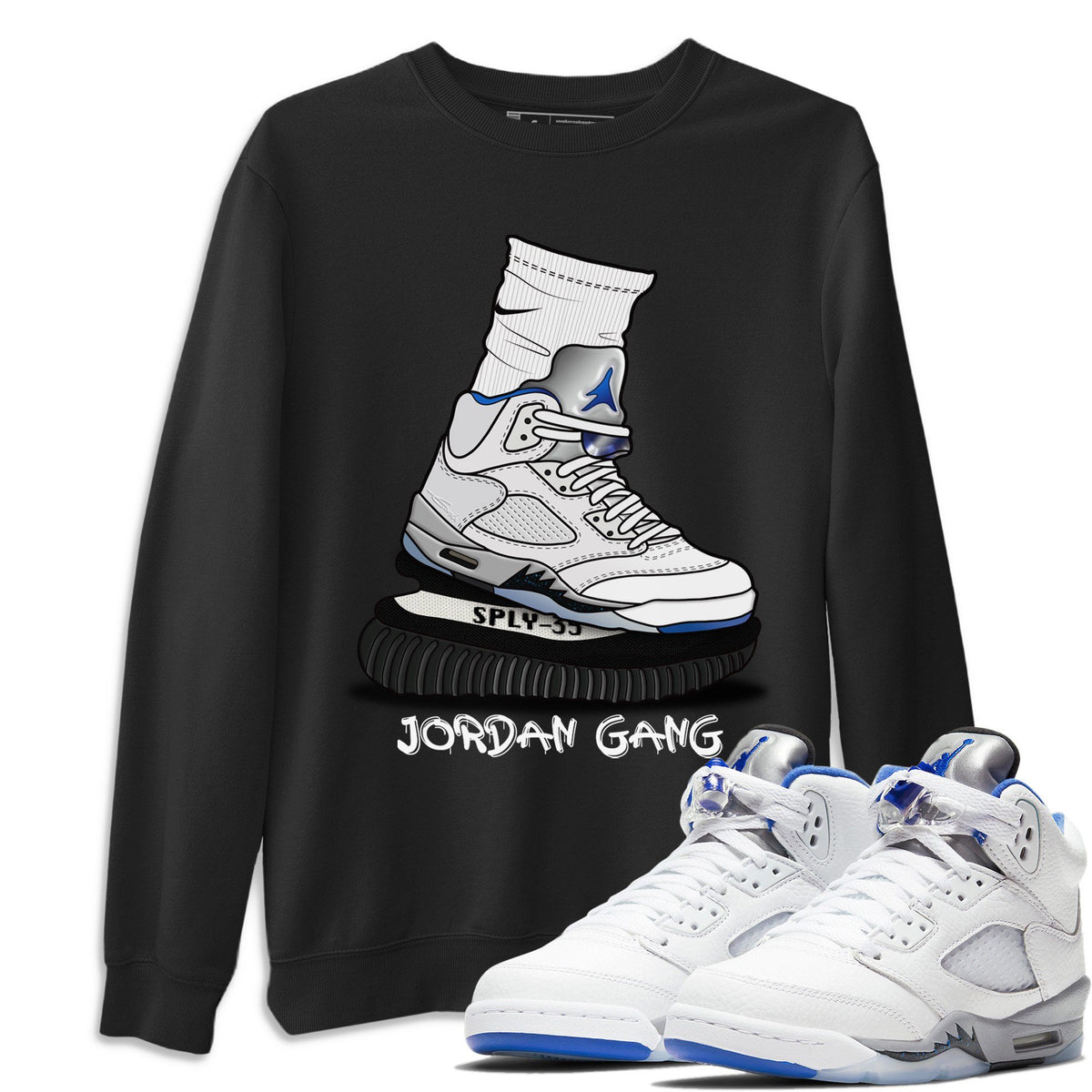 Jordan 5 Stealth Shirt To Match Jordans Jordan Gang Sneaker Tees Jordan 5 Stealth Drip Gear Zone Sneaker Matching Clothing Unisex Shirts