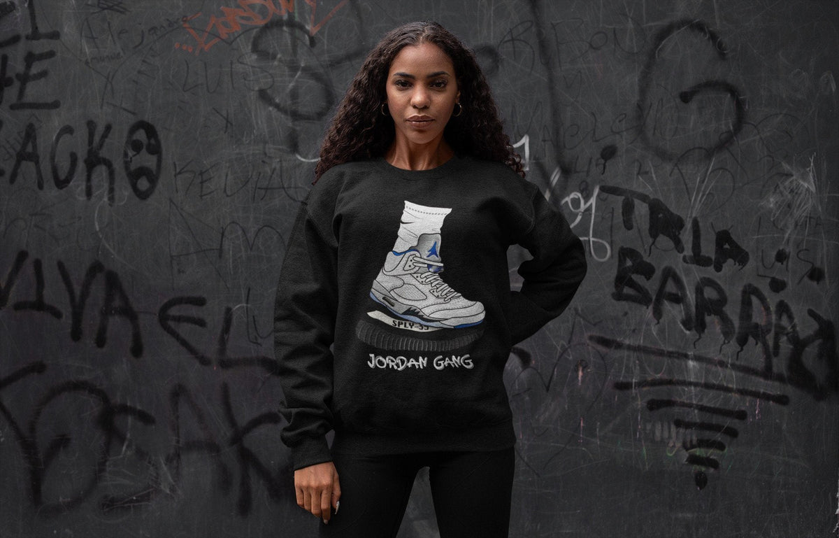 Jordan 5 Stealth Shirt To Match Jordans Jordan Gang Sneaker Tees Jordan 5 Stealth Drip Gear Zone Sneaker Matching Clothing Unisex Shirts