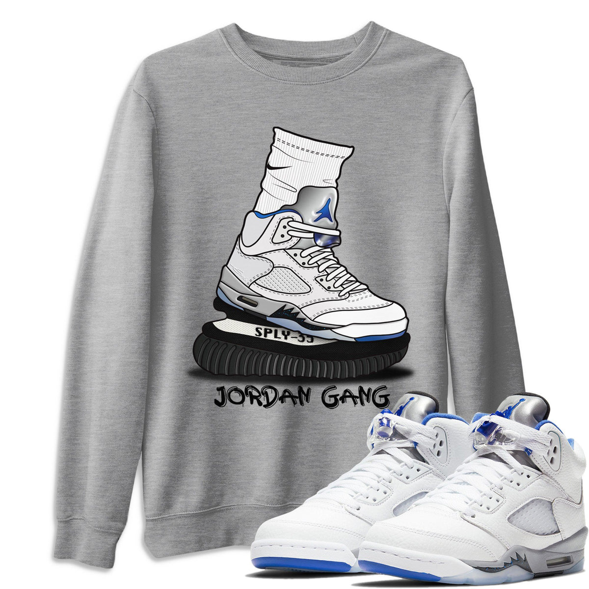 Jordan 5 Stealth Shirt To Match Jordans Jordan Gang Sneaker Tees Jordan 5 Stealth Drip Gear Zone Sneaker Matching Clothing Unisex Shirts
