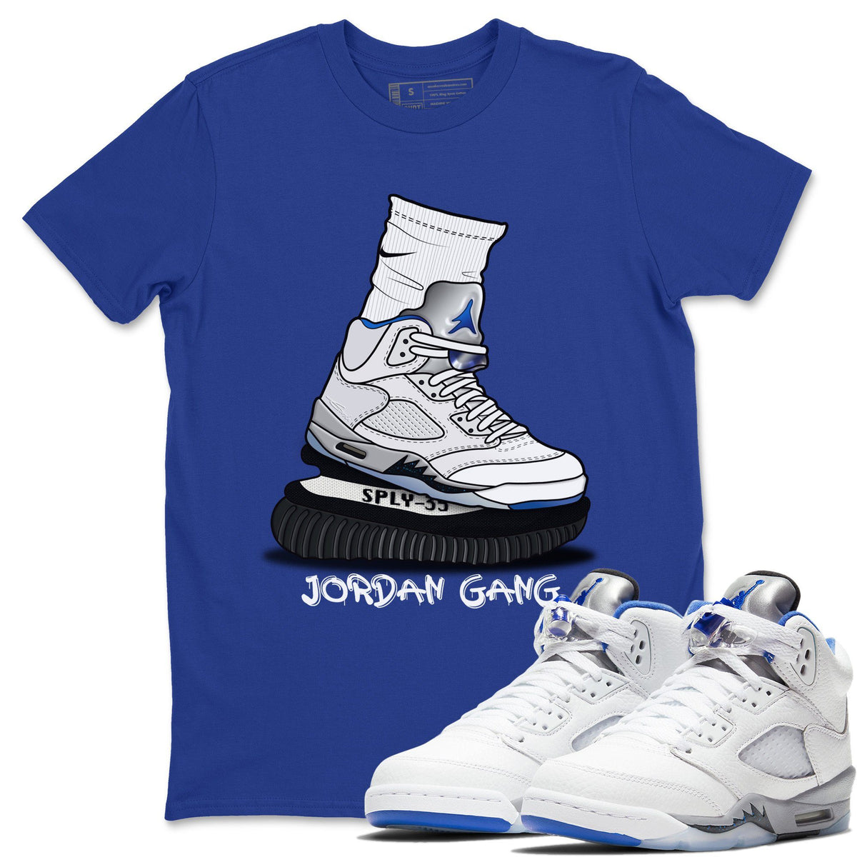 Jordan 5 Stealth Shirt To Match Jordans Jordan Gang Sneaker Tees Jordan 5 Stealth Drip Gear Zone Sneaker Matching Clothing Unisex Shirts