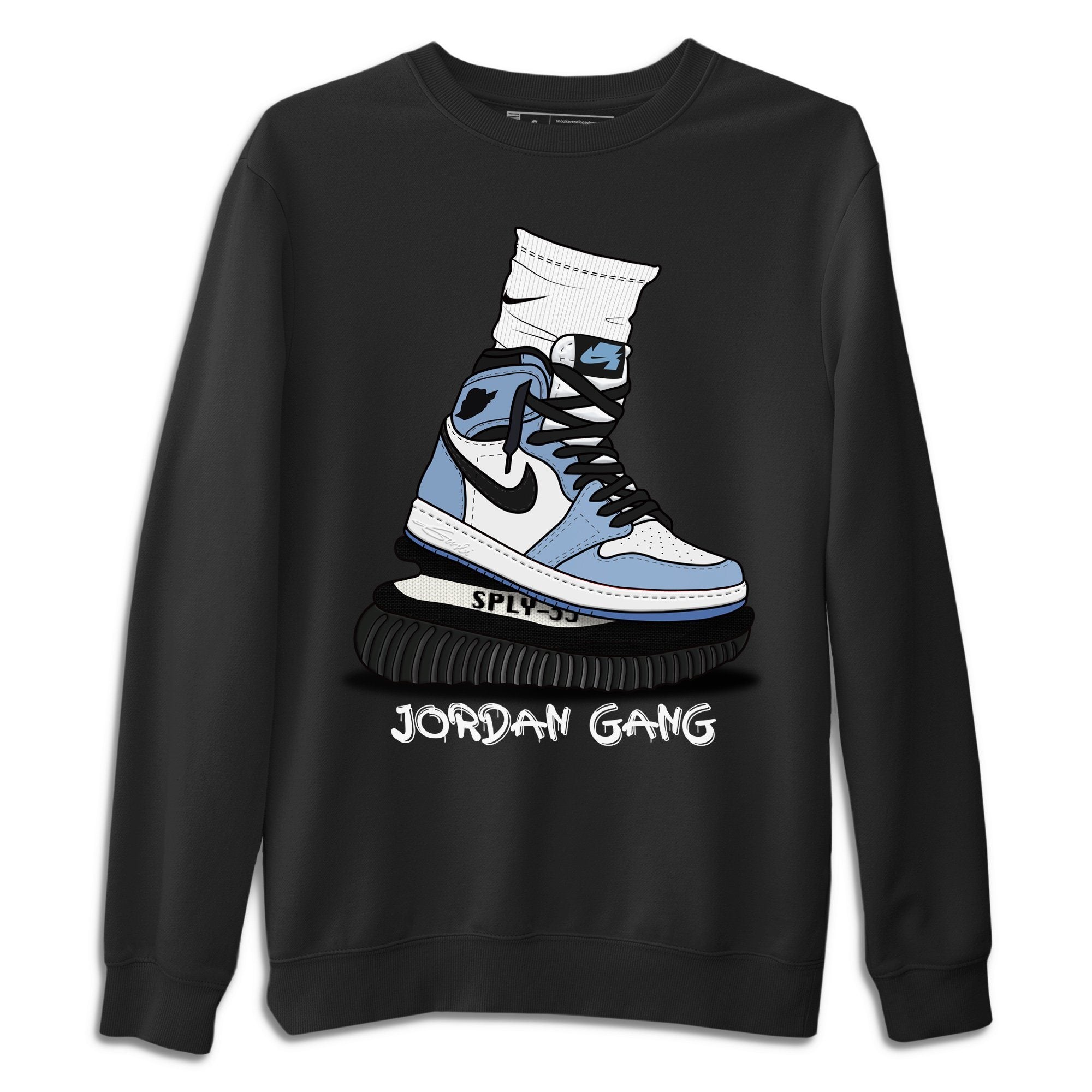 Jordan 1 University Blue Shirt To Match Jordans Jordan Gang Sneaker Tees Jordan 1 University Blue Drip Gear Zone Sneaker Matching Clothing Unisex Shirts