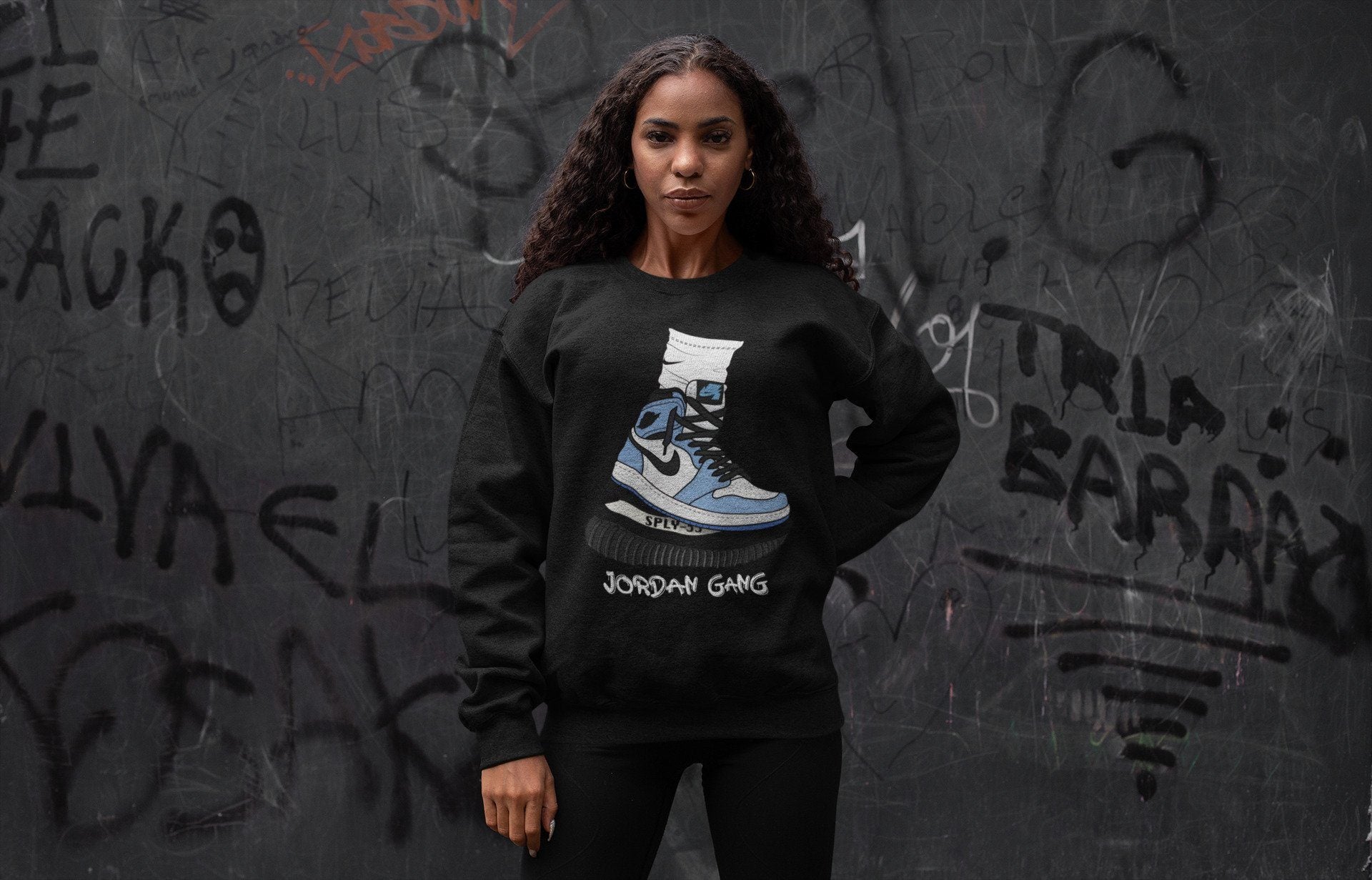 Jordan 1 University Blue Shirt To Match Jordans Jordan Gang Sneaker Tees Jordan 1 University Blue Drip Gear Zone Sneaker Matching Clothing Unisex Shirts