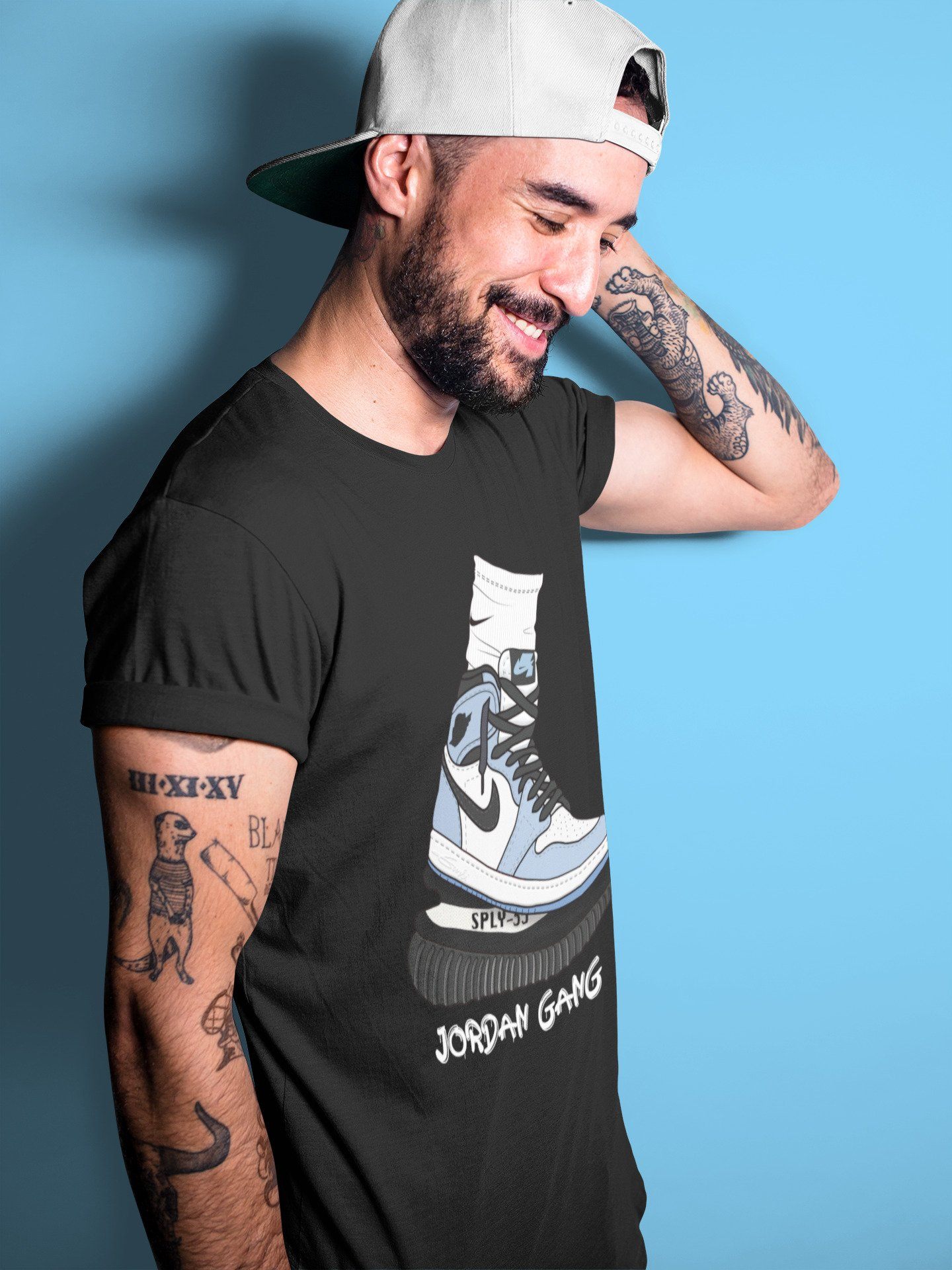 Jordan 1 University Blue Shirt To Match Jordans Jordan Gang Sneaker Tees Jordan 1 University Blue Drip Gear Zone Sneaker Matching Clothing Unisex Shirts