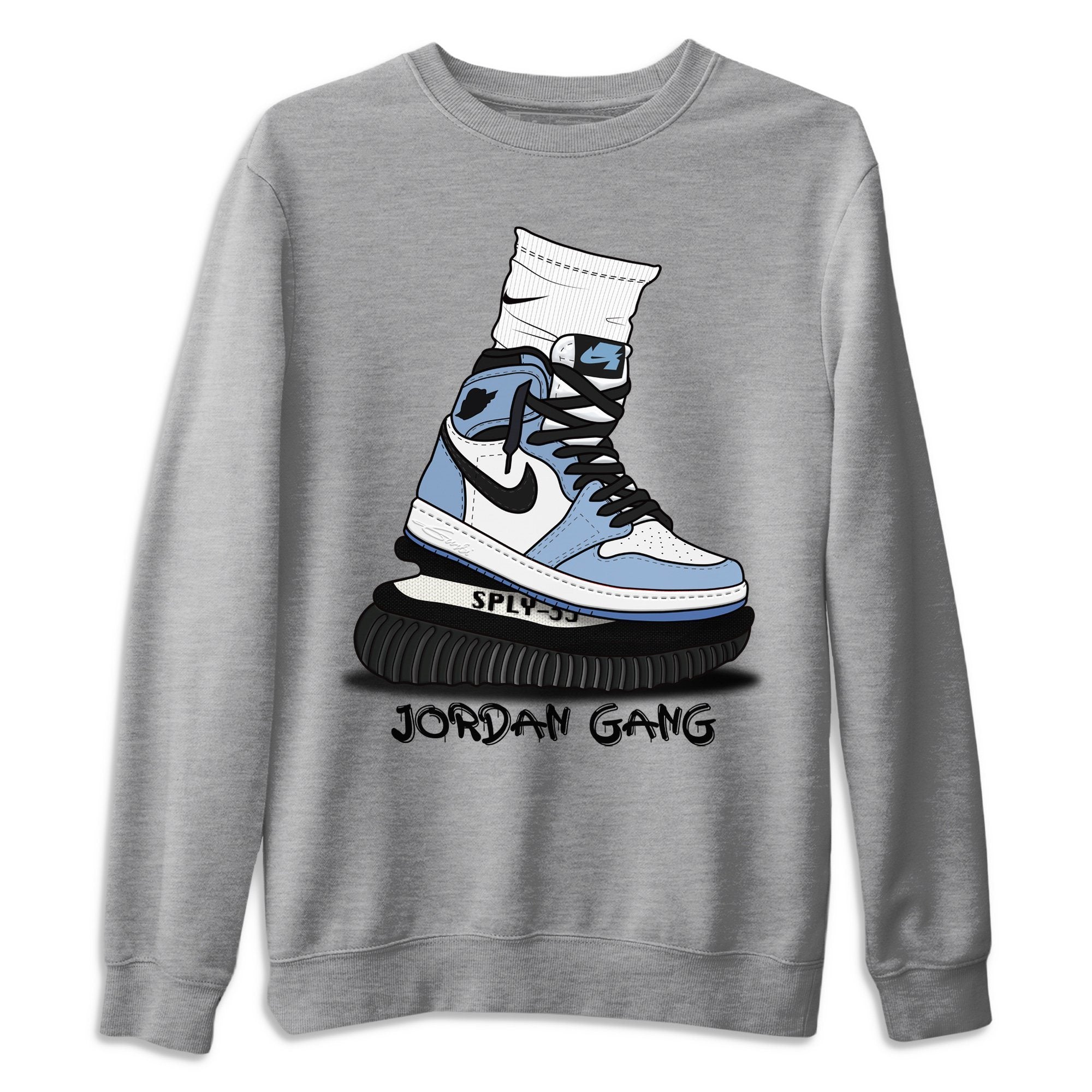 Jordan 1 University Blue Shirt To Match Jordans Jordan Gang Sneaker Tees Jordan 1 University Blue Drip Gear Zone Sneaker Matching Clothing Unisex Shirts
