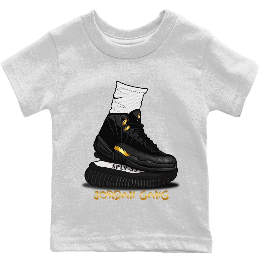 Jordan 12 Black Taxi Sneaker Matching T-Shirt Jordan Gang Sneaker Tees Jordan 12 Black Taxi Sneaker Release Tees Kids Shirts