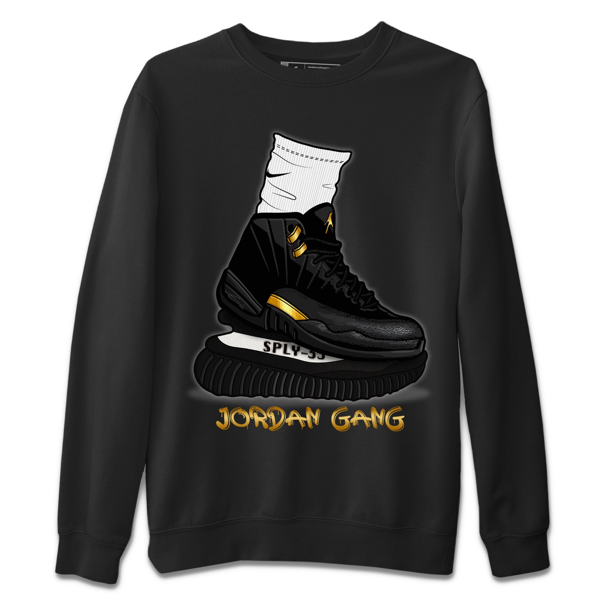 Jordan 12 Black Taxi Sneaker Matching T-Shirt Jordan Gang Sneaker Tees Jordan 12 Black Taxi Sneaker Release Tees Crew Neck Tees