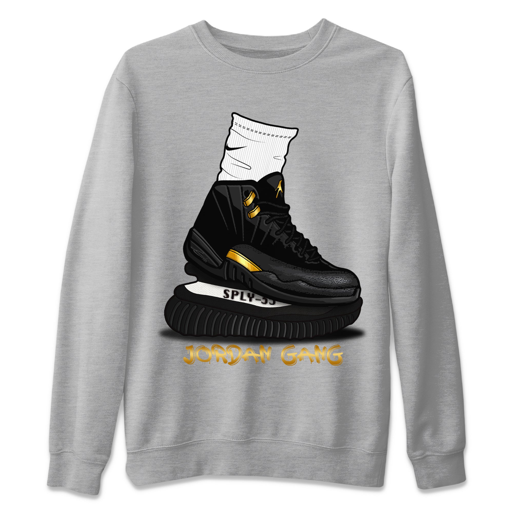 Jordan 12 Black Taxi Sneaker Matching T-Shirt Jordan Gang Sneaker Tees Jordan 12 Black Taxi Sneaker Release Tees Crew Neck Tees