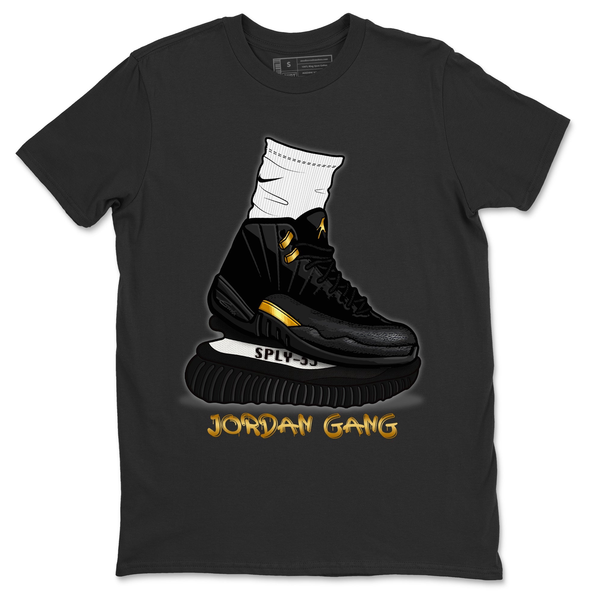 Jordan 12 Black Taxi Sneaker Matching T-Shirt Jordan Gang Sneaker Tees Jordan 12 Black Taxi Sneaker Release Tees Crew Neck Tees