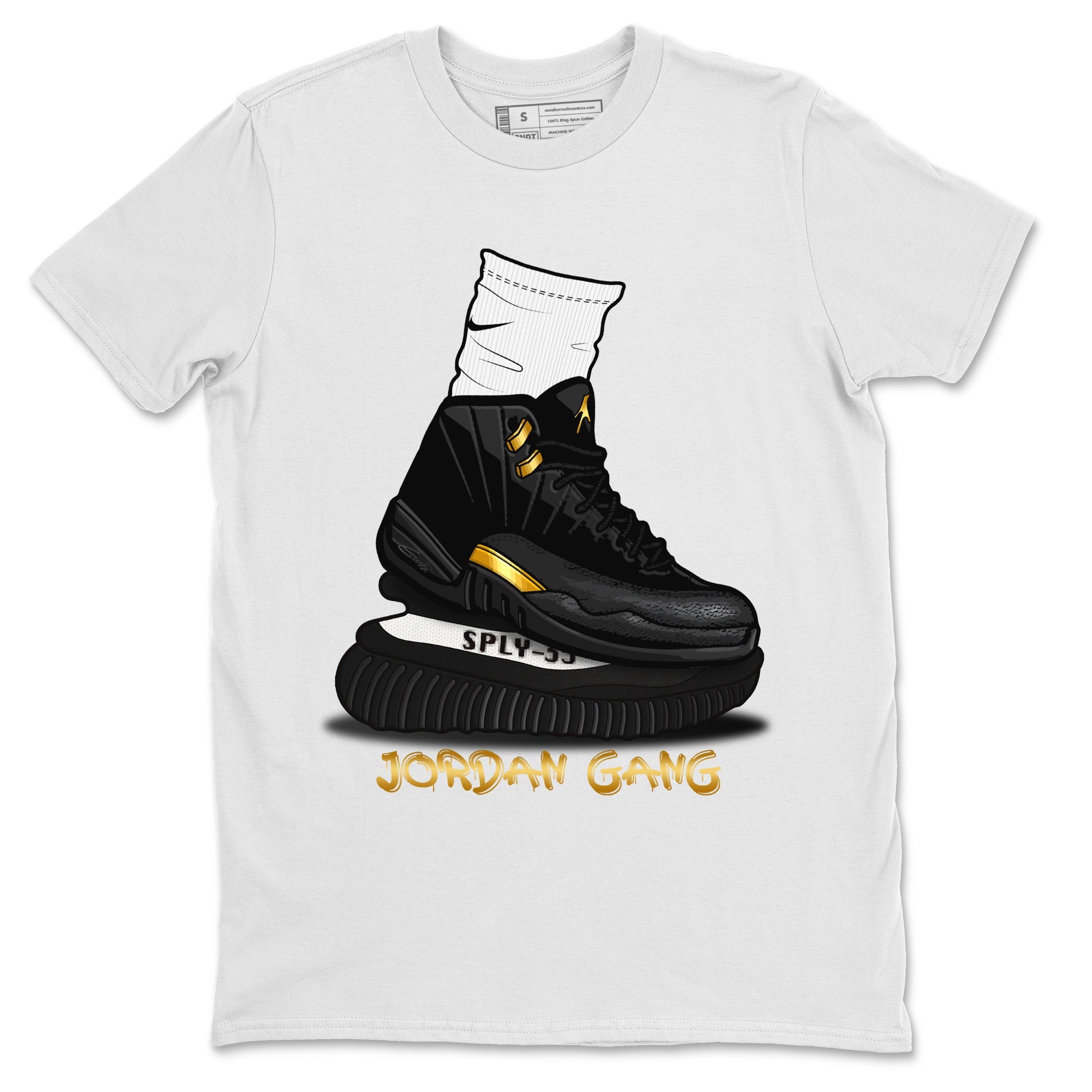 Jordan 12 Black Taxi Sneaker Matching T-Shirt Jordan Gang Sneaker Tees Jordan 12 Black Taxi Sneaker Release Tees Crew Neck Tees