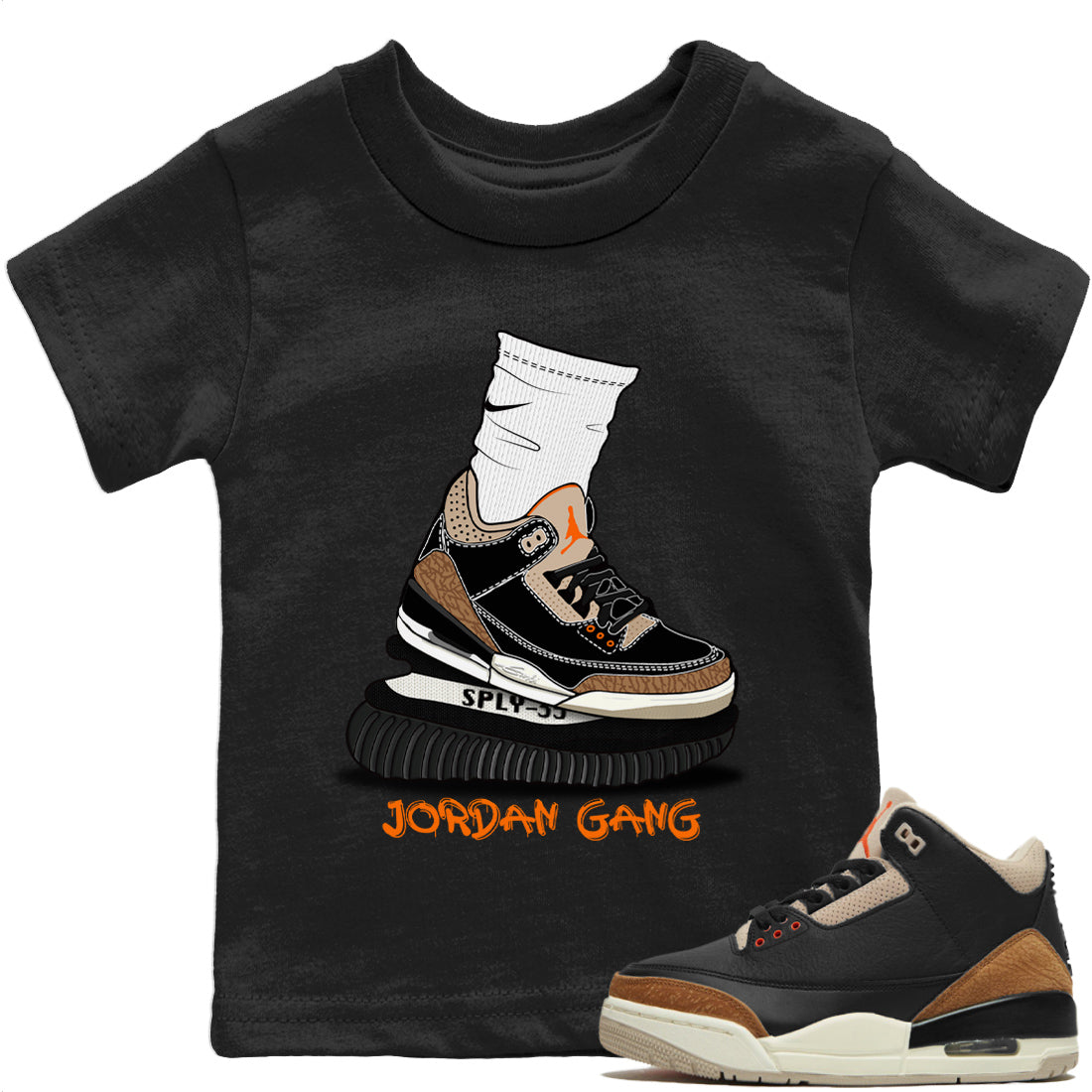 Jordan 3 Desert Elephant Sneaker Matching T-Shirt Jordan Gang Sneaker Tees Jordan 3 Desert Elephant Sneaker Release Tees Kids Shirts