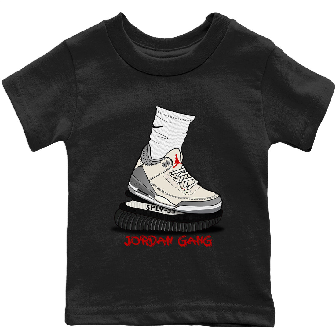Jordan 3 Muslin Sneaker Matching T-Shirt Jordan Gang Sneaker Tees Jordan 3 Muslin Sneaker Release Tees Kids Shirts