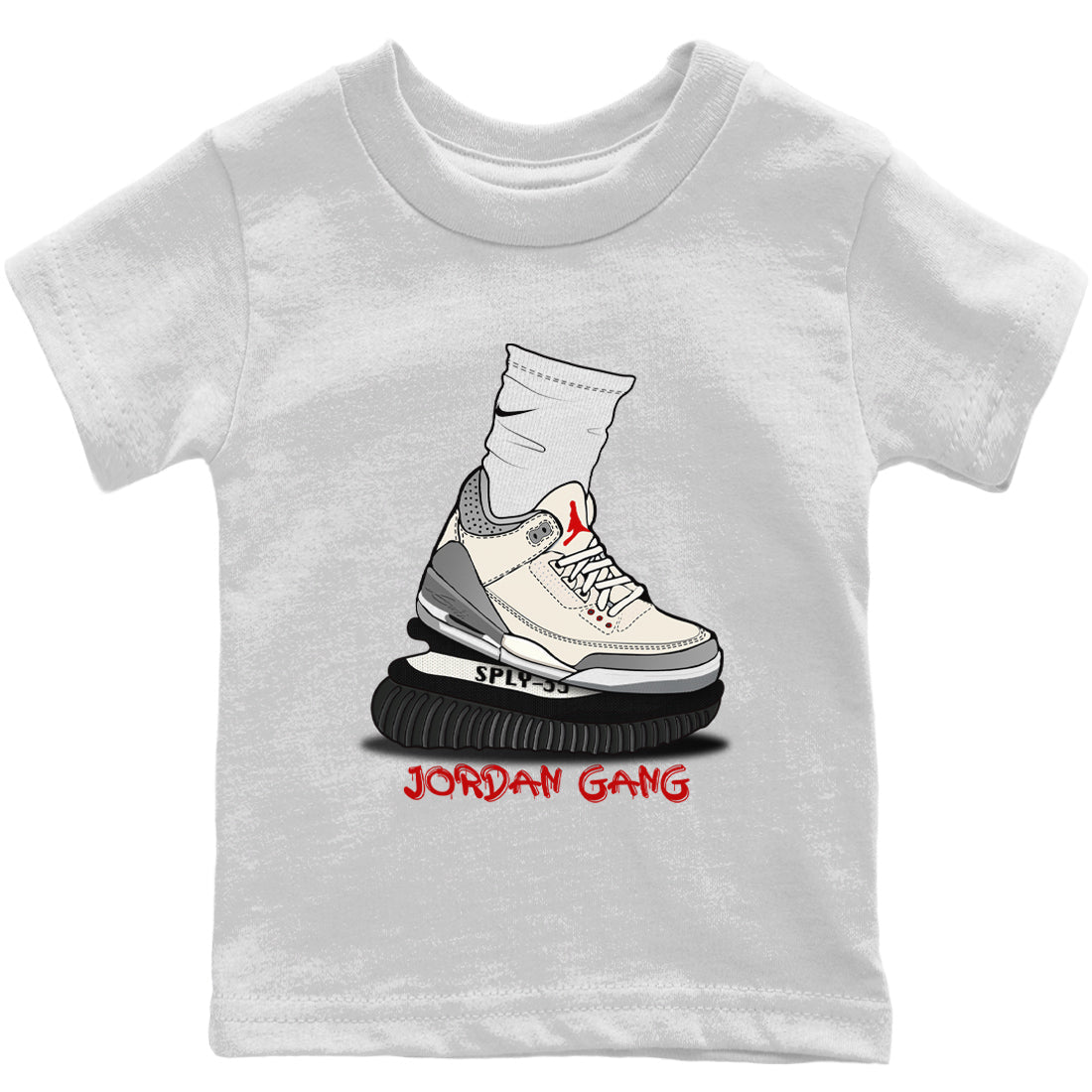 Jordan 3 Muslin Sneaker Matching T-Shirt Jordan Gang Sneaker Tees Jordan 3 Muslin Sneaker Release Tees Kids Shirts