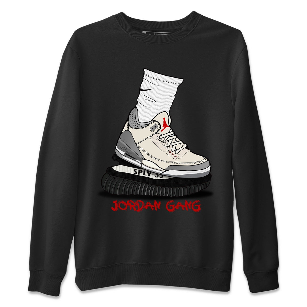Jordan 3 Muslin Sneaker Matching T-Shirt Jordan Gang Sneaker Tees Jordan 3 Muslin Sneaker Release Tees Crew Neck Tees