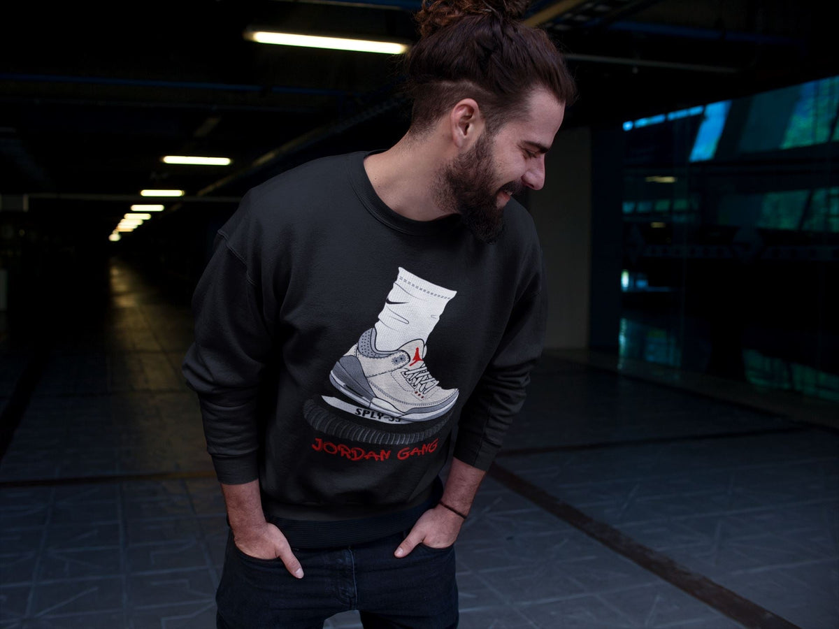 Jordan 3 Muslin Sneaker Matching T-Shirt Jordan Gang Sneaker Tees Jordan 3 Muslin Sneaker Release Tees Crew Neck Tees