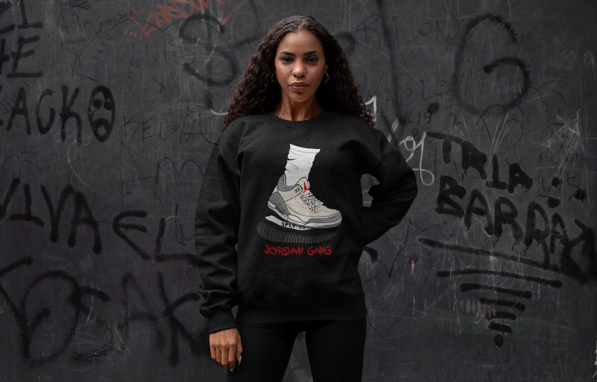 Jordan 3 Muslin Sneaker Matching T-Shirt Jordan Gang Sneaker Tees Jordan 3 Muslin Sneaker Release Tees Crew Neck Tees