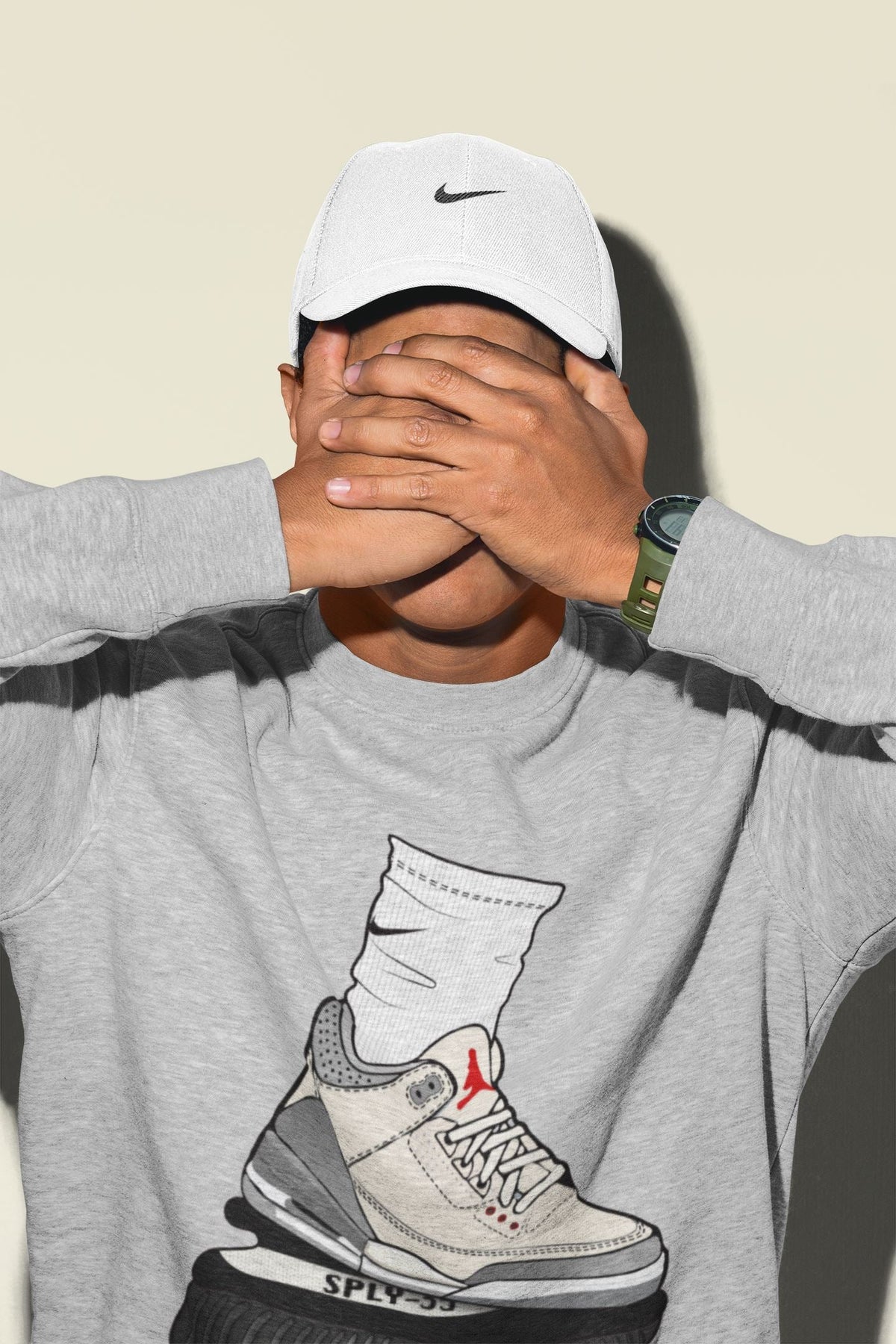 Jordan 3 Muslin Sneaker Matching T-Shirt Jordan Gang Sneaker Tees Jordan 3 Muslin Sneaker Release Tees Crew Neck Tees