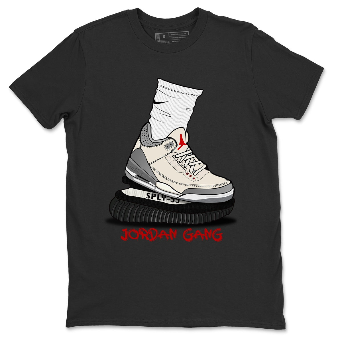 Jordan 3 Muslin Sneaker Matching T-Shirt Jordan Gang Sneaker Tees Jordan 3 Muslin Sneaker Release Tees Crew Neck Tees