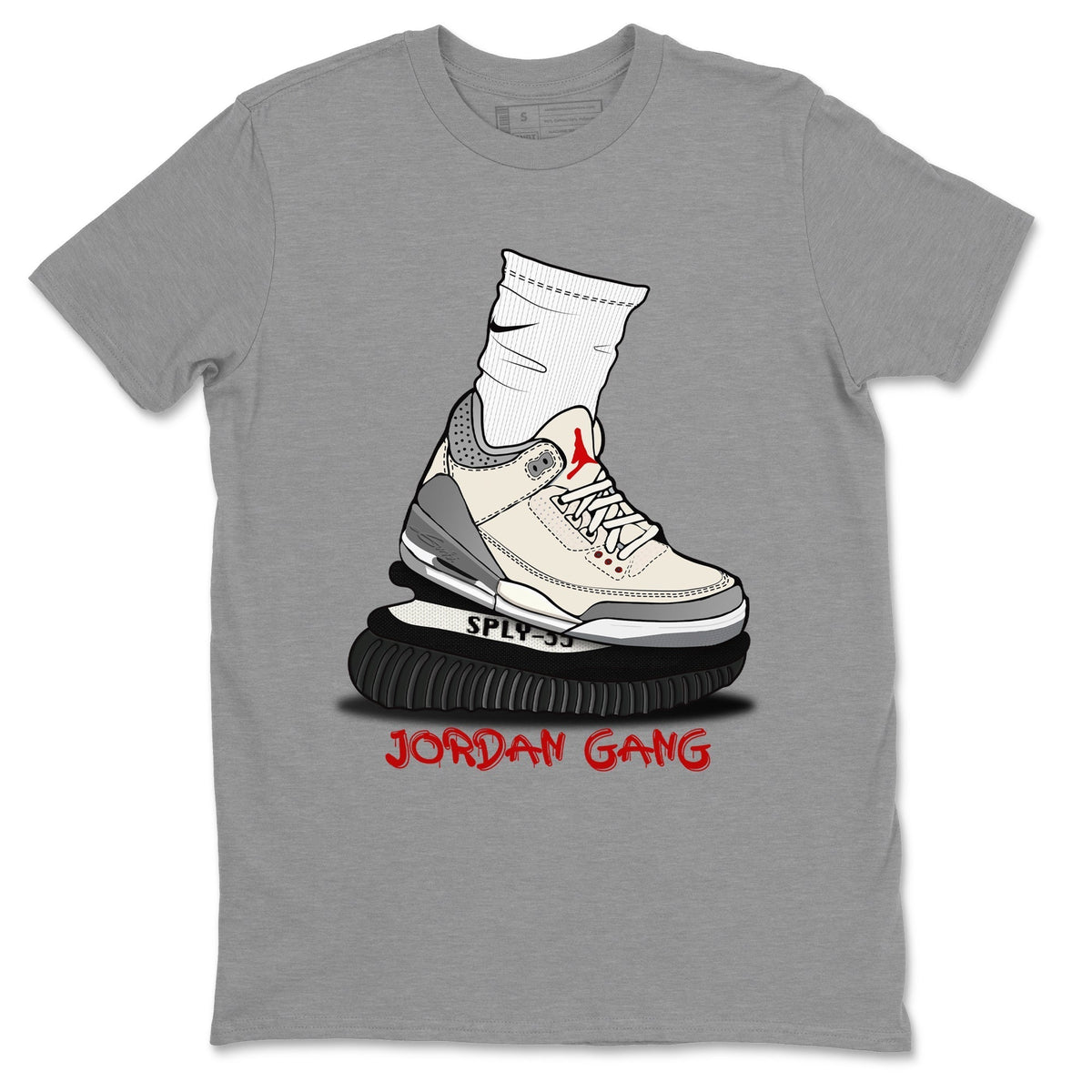 Jordan 3 Muslin Sneaker Matching T-Shirt Jordan Gang Sneaker Tees Jordan 3 Muslin Sneaker Release Tees Crew Neck Tees