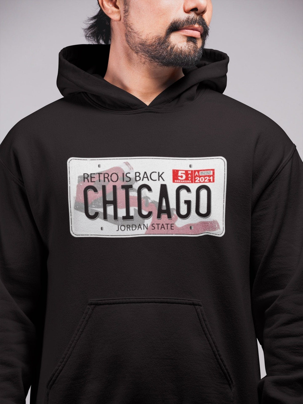 Jordan 1 Chicago Sneaker Matching T-Shirt Jordan Plate Sneaker Tees Jordan 1 Chicago Sneaker Release Tees Crew Neck Tees
