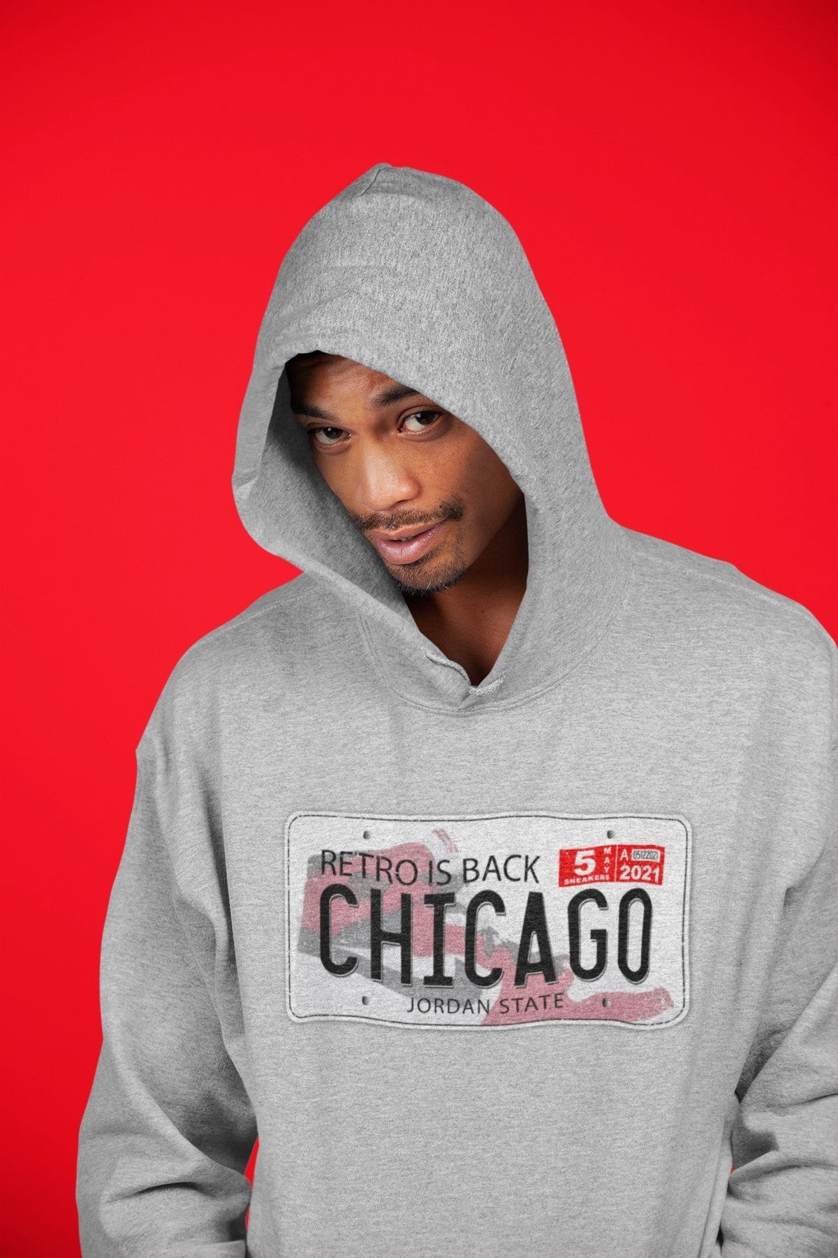 Jordan 1 Chicago Sneaker Matching T-Shirt Jordan Plate Sneaker Tees Jordan 1 Chicago Sneaker Release Tees Crew Neck Tees