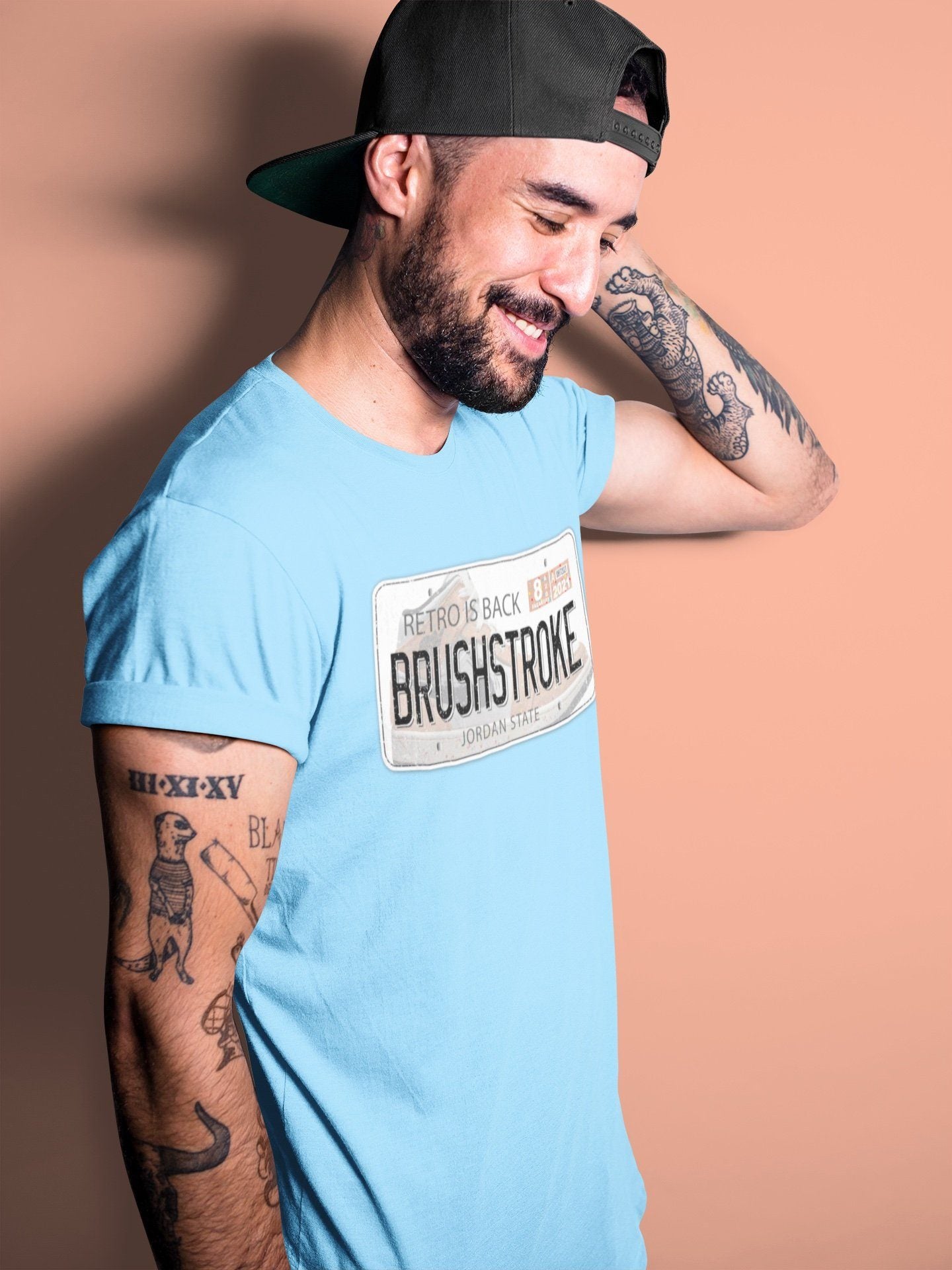 Jordan 1 Brushstroke Sneaker Matching T-Shirt Jordan Plate Sneaker Tees Jordan 1 Brushstroke Sneaker Release Tees Crew Neck Tees