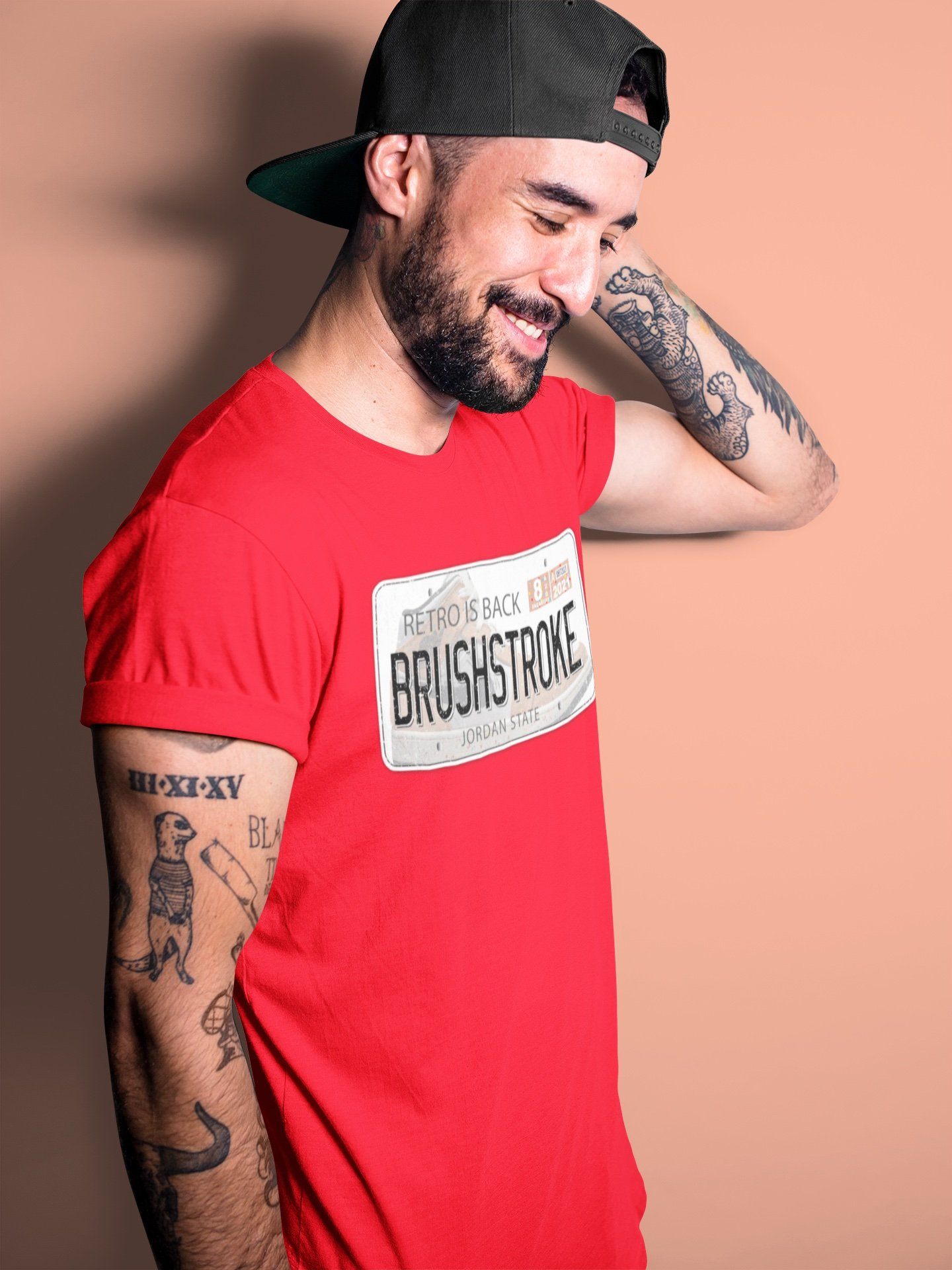 Jordan 1 Brushstroke Sneaker Matching T-Shirt Jordan Plate Sneaker Tees Jordan 1 Brushstroke Sneaker Release Tees Crew Neck Tees