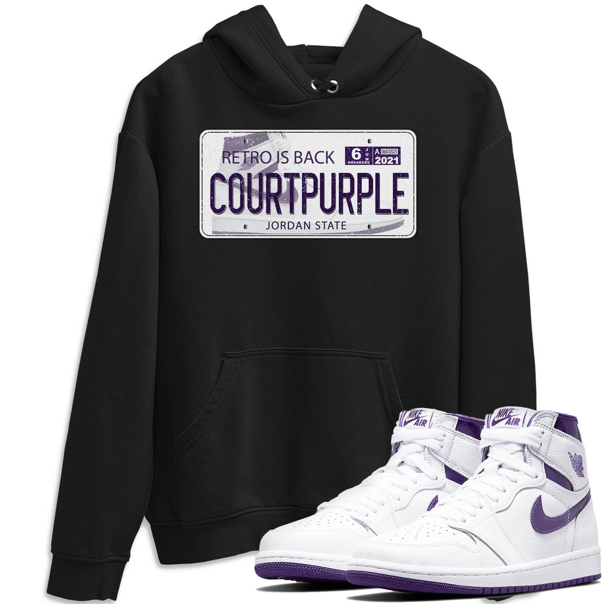 Jordan 1 WMNS Court Purple Shirt To Match Jordans Jordan Plate Sneaker Tees Jordan 1 WMNS Court Purple Drip Gear Zone Sneaker Matching Clothing Unisex Shirts