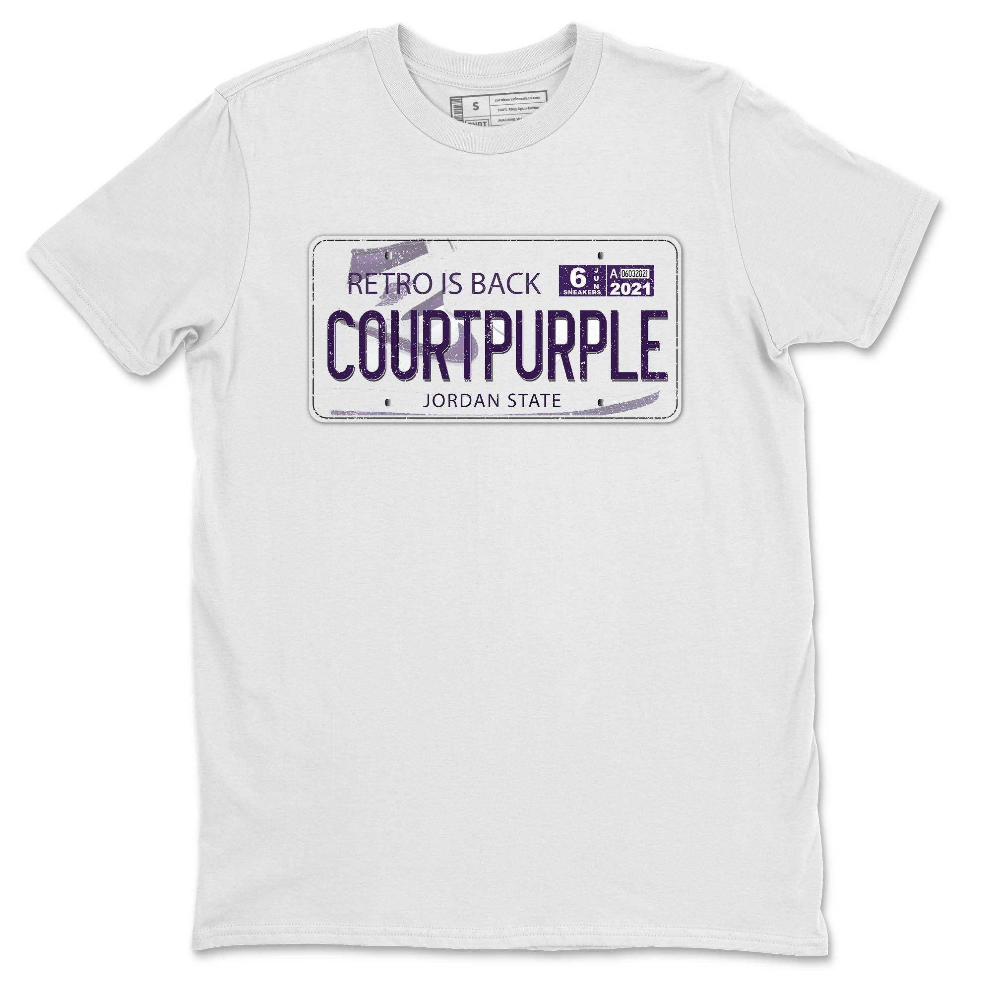 Jordan 1 WMNS Court Purple Shirt To Match Jordans Jordan Plate Sneaker Tees Jordan 1 WMNS Court Purple Drip Gear Zone Sneaker Matching Clothing Unisex Shirts