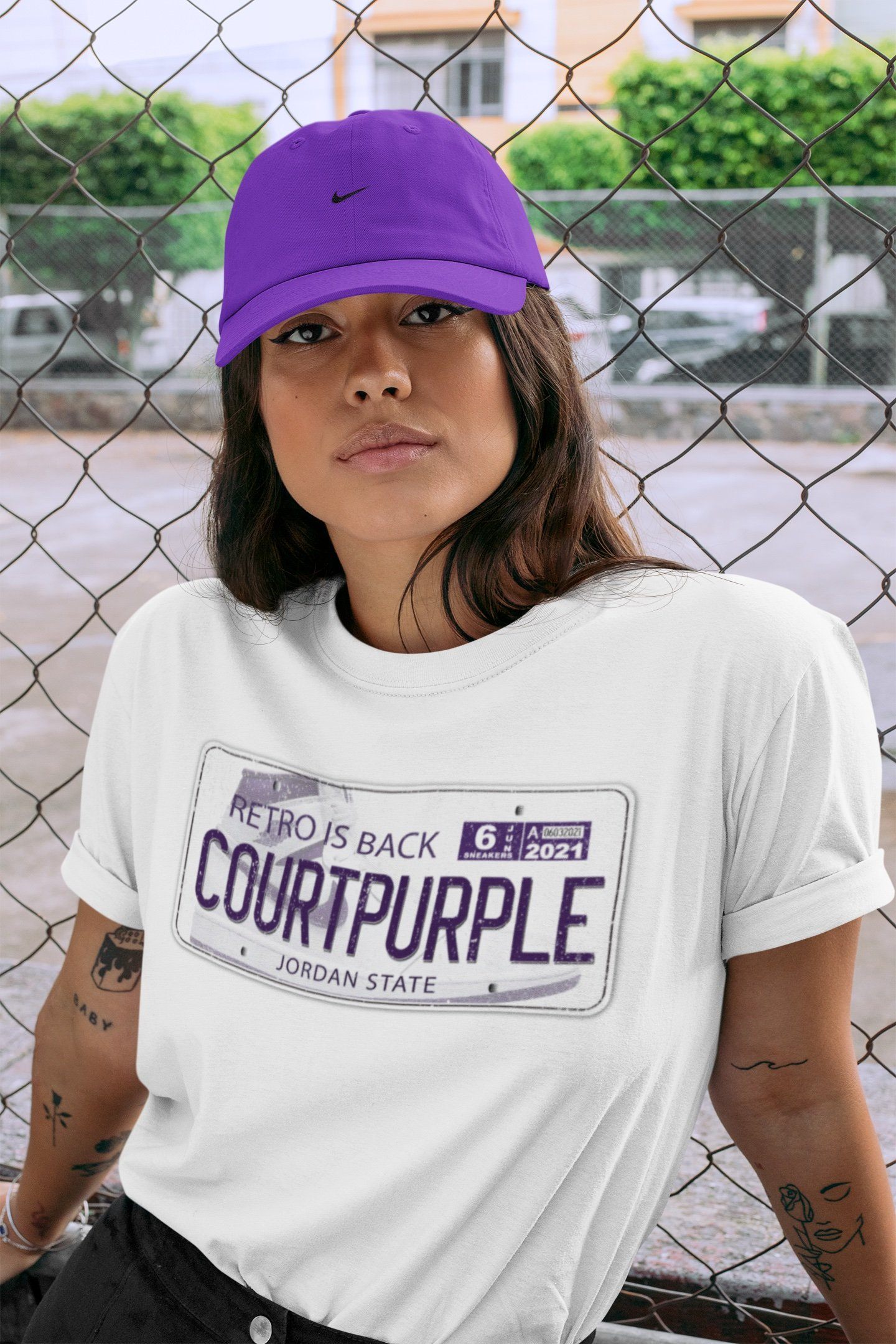 Jordan 1 WMNS Court Purple Shirt To Match Jordans Jordan Plate Sneaker Tees Jordan 1 WMNS Court Purple Drip Gear Zone Sneaker Matching Clothing Unisex Shirts