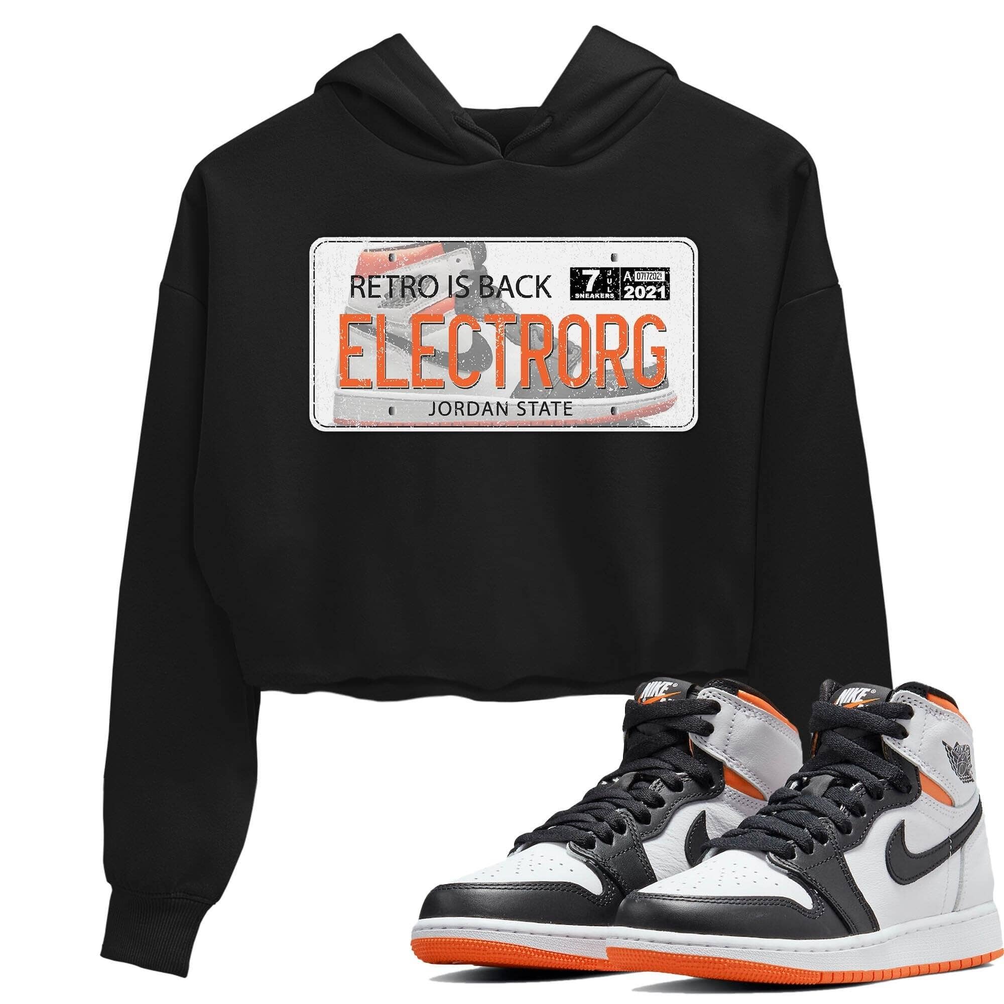 Jordan 1 Electro Orange Sneaker Matching T-Shirt Jordan Plate Sneaker Tees Jordan 1 Electro Orange Sneaker Release Tees Women's Shirts