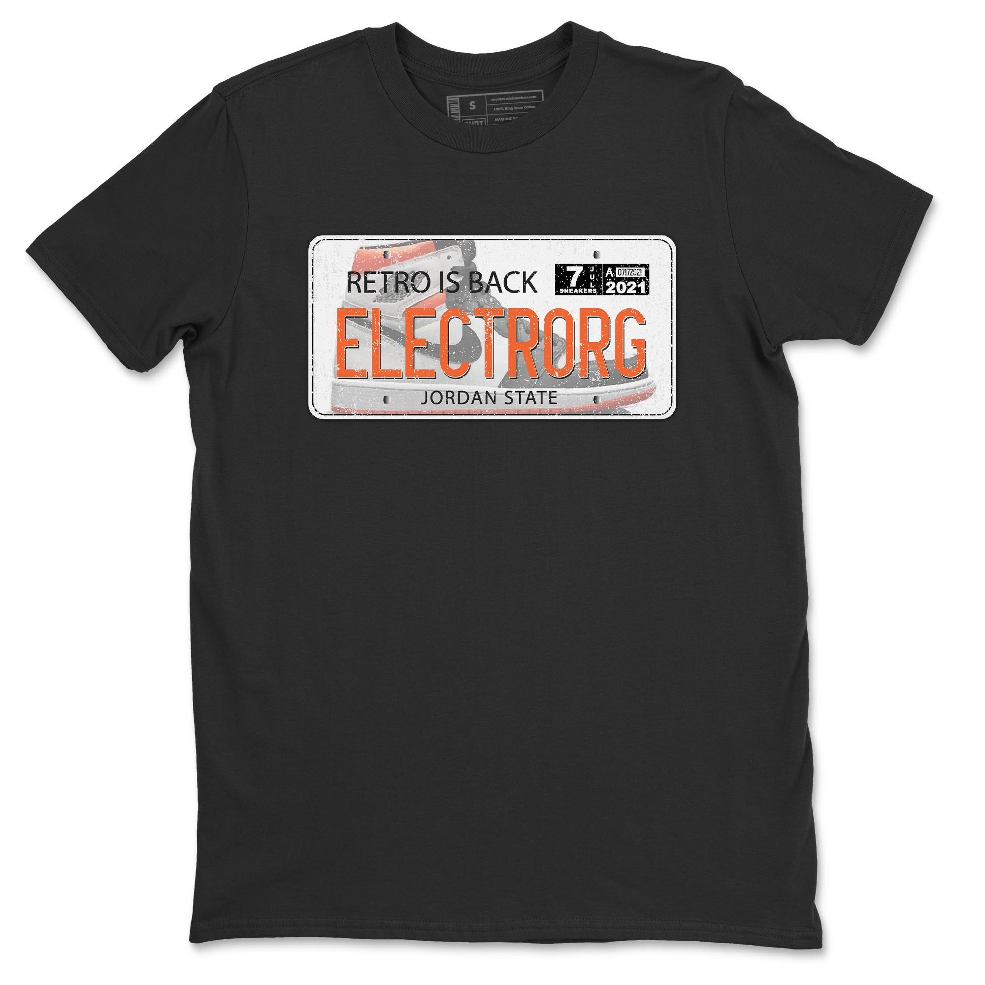 Jordan 1 Electro Orange Sneaker Matching T-Shirt Jordan Plate Sneaker Tees Jordan 1 Electro Orange Sneaker Release Tees Crew Neck Tees