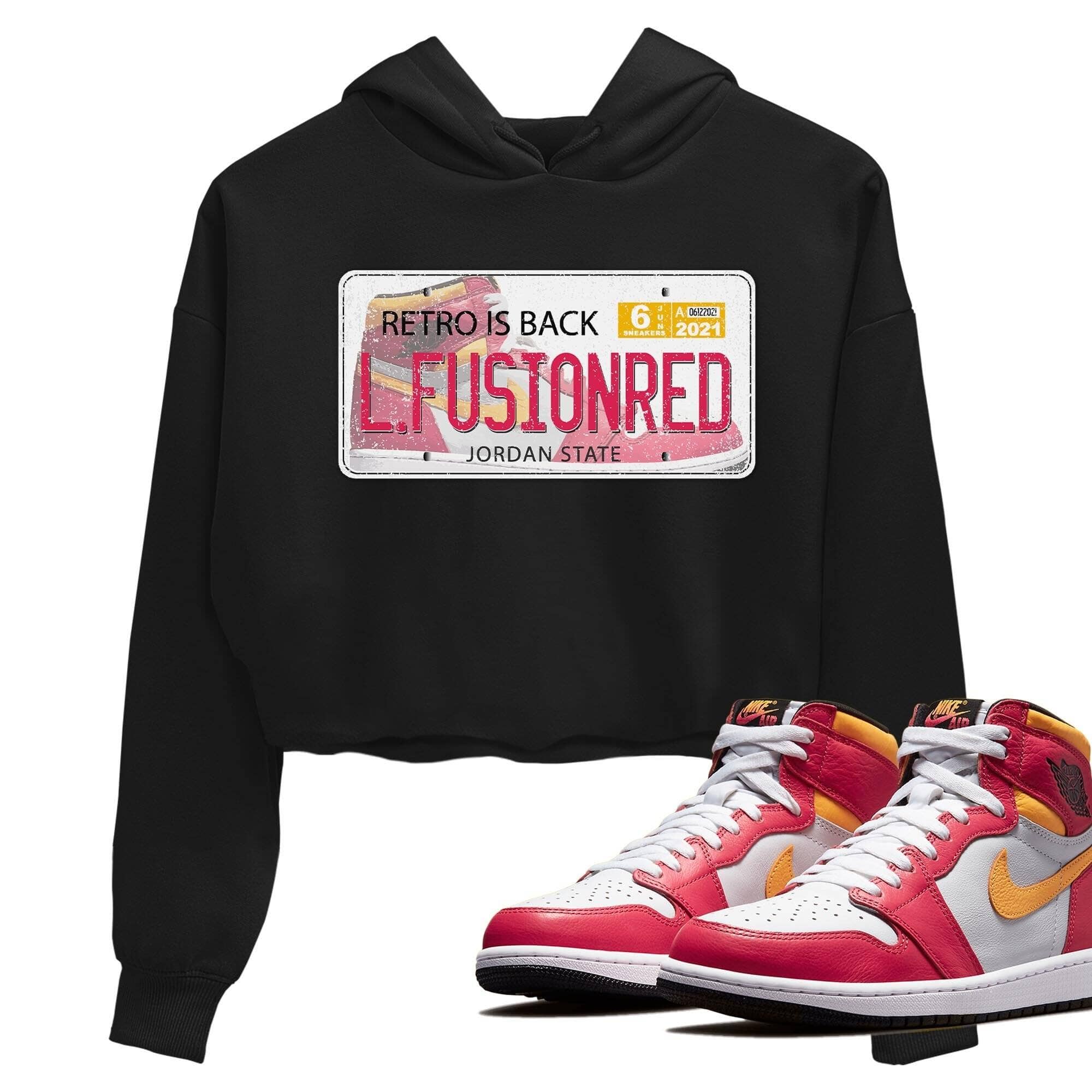 Jordan 1 Light Fusion Red Sneaker Matching T-Shirt Jordan Plate Sneaker Tees Jordan 1 Light Fusion Red Sneaker Release Tees Women's Shirts