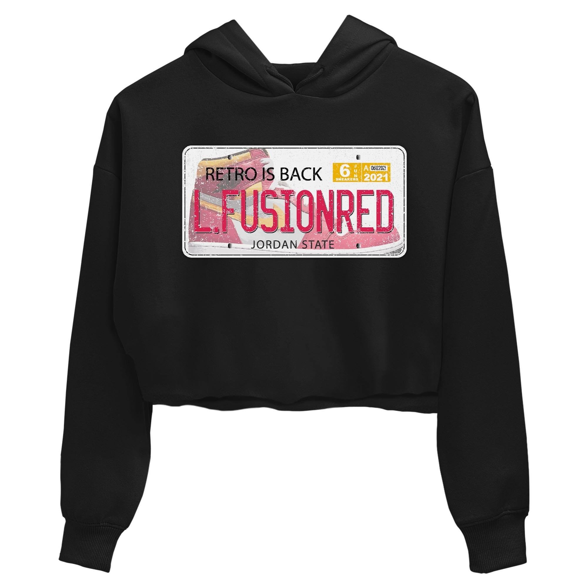 Jordan 1 Light Fusion Red Sneaker Matching T-Shirt Jordan Plate Sneaker Tees Jordan 1 Light Fusion Red Sneaker Release Tees Women's Shirts