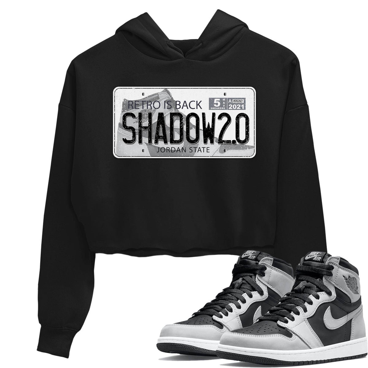 Jordan 1 Shadow 2.0 Sneaker Matching T-Shirt Jordan Plate Sneaker Tees Jordan 1 Shadow 2.0 Sneaker Release Tees Women's Shirts