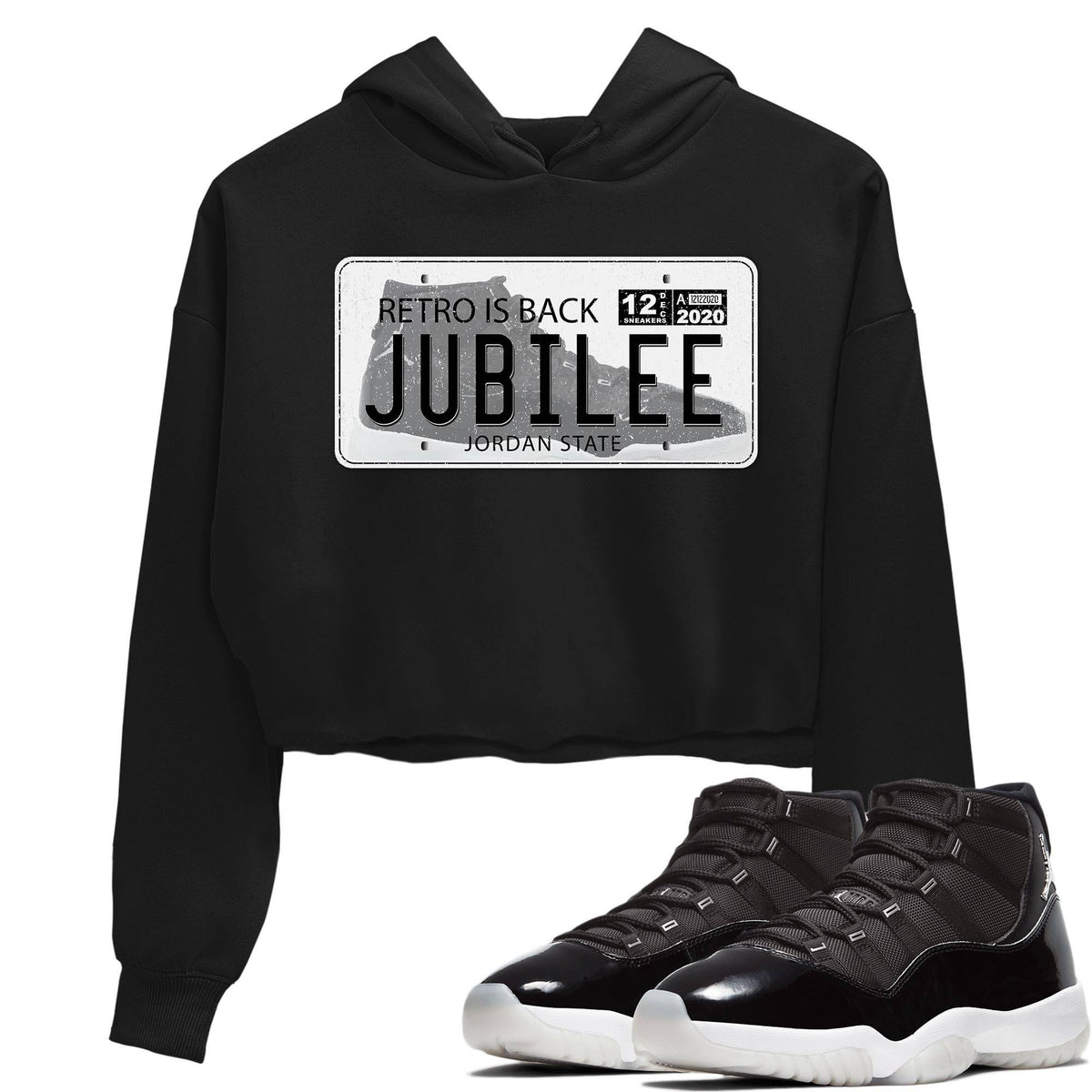 Jordan 11 Jubilee Sneaker Matching T-Shirt Jordan Plate Sneaker Tees Jordan 11 Jubilee Sneaker Release Tees Women's Shirts