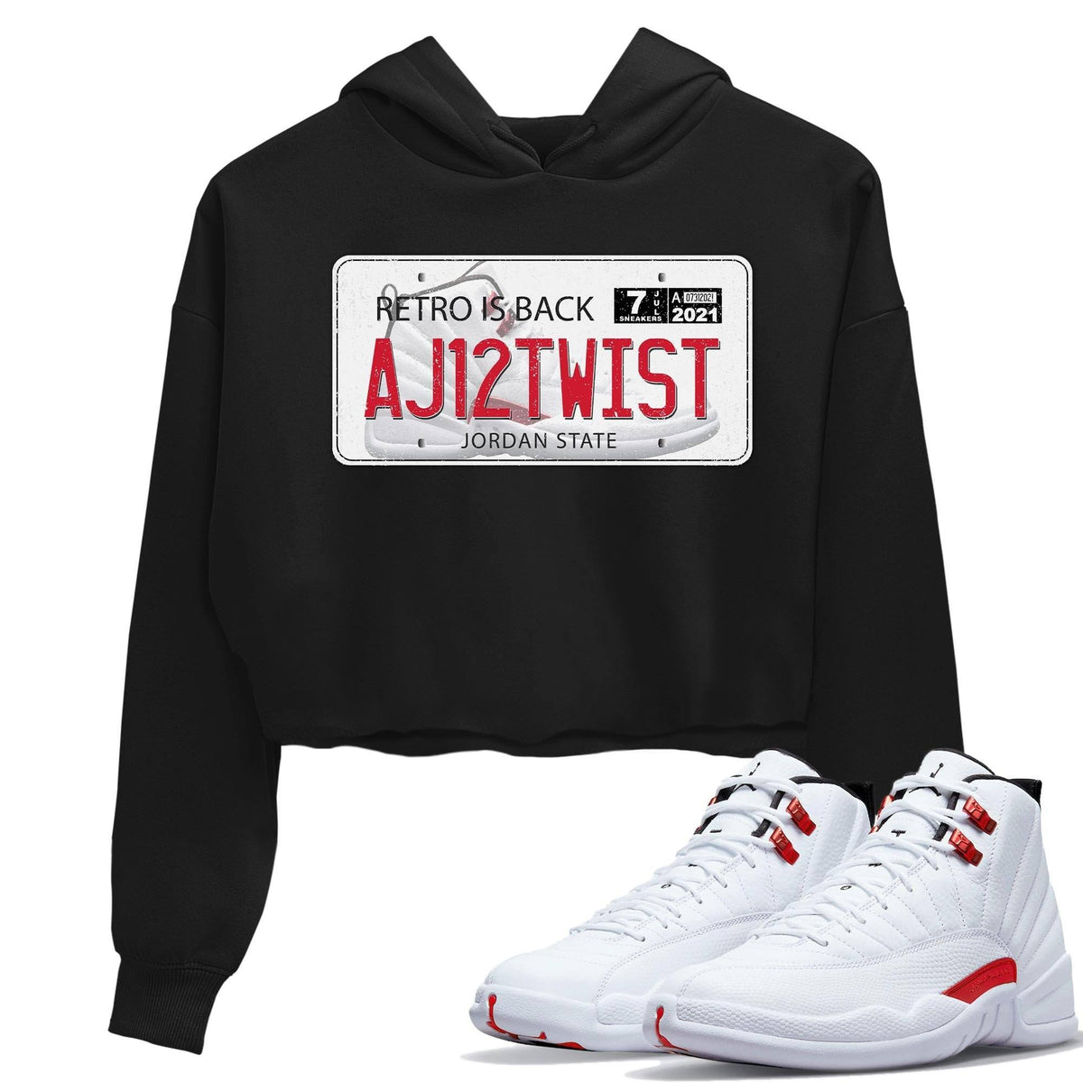 Jordan 12 Twist Sneaker Matching T-Shirt Jordan Plate Sneaker Tees Jordan 12 Twist Sneaker Release Tees Women's Shirts