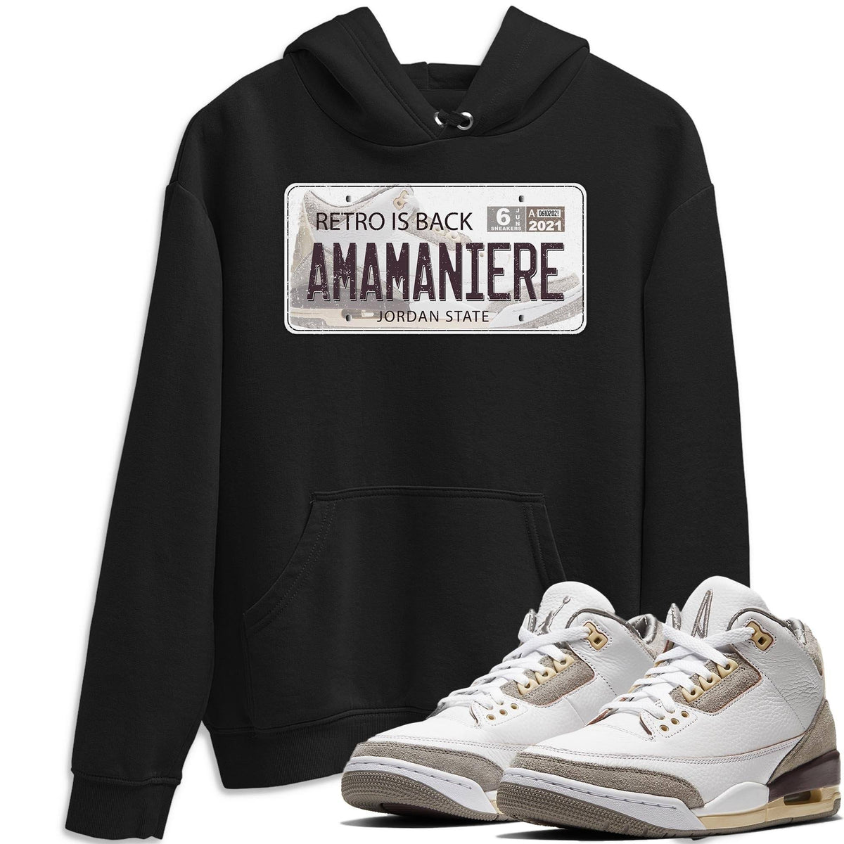 Jordan 3 A Ma Maniere Shirt To Match Jordans Jordan Plate Sneaker Tees Jordan 3 A Ma Maniere Drip Gear Zone Sneaker Matching Clothing Unisex Shirts