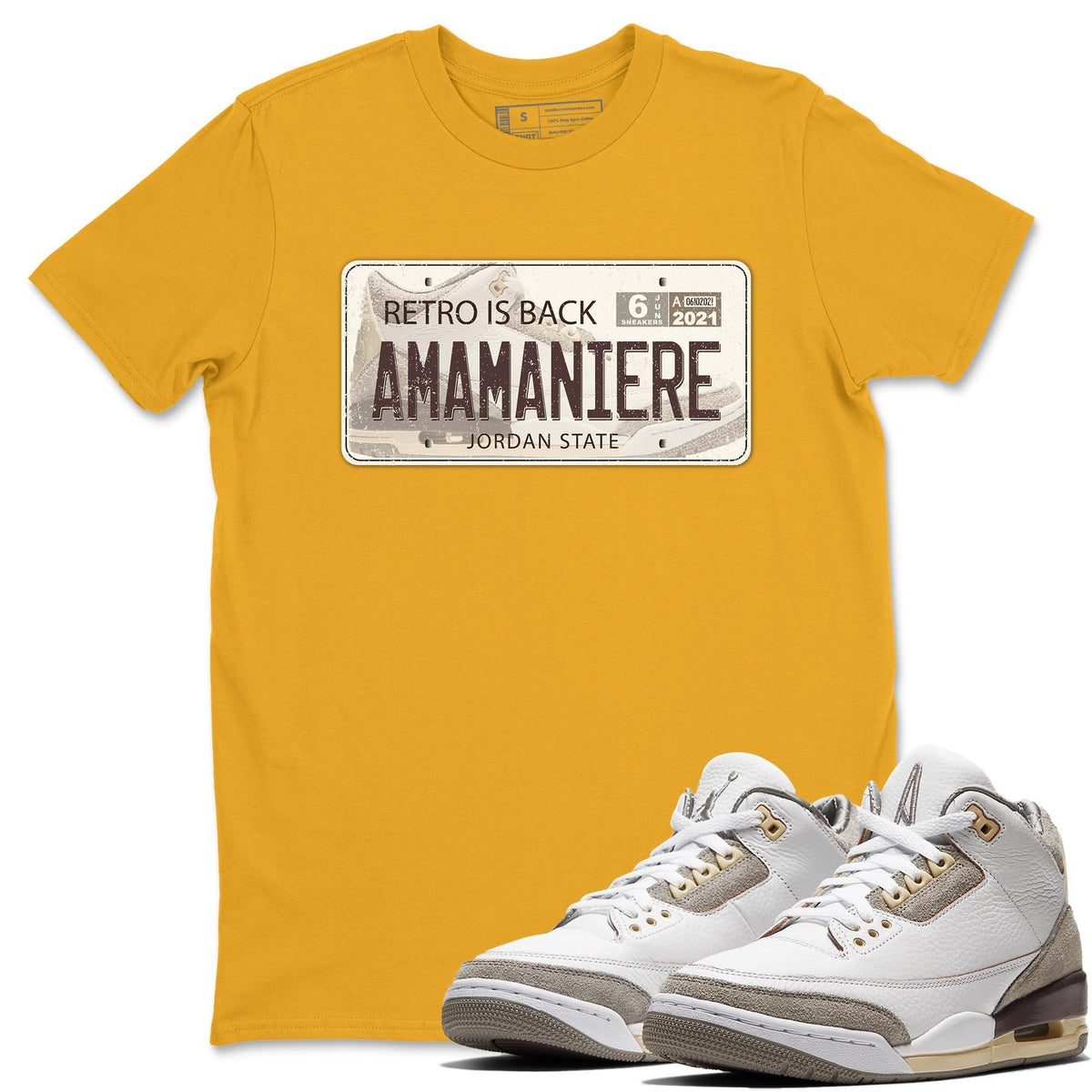 Jordan 3 A Ma Maniere Shirt To Match Jordans Jordan Plate Sneaker Tees Jordan 3 A Ma Maniere Drip Gear Zone Sneaker Matching Clothing Unisex Shirts