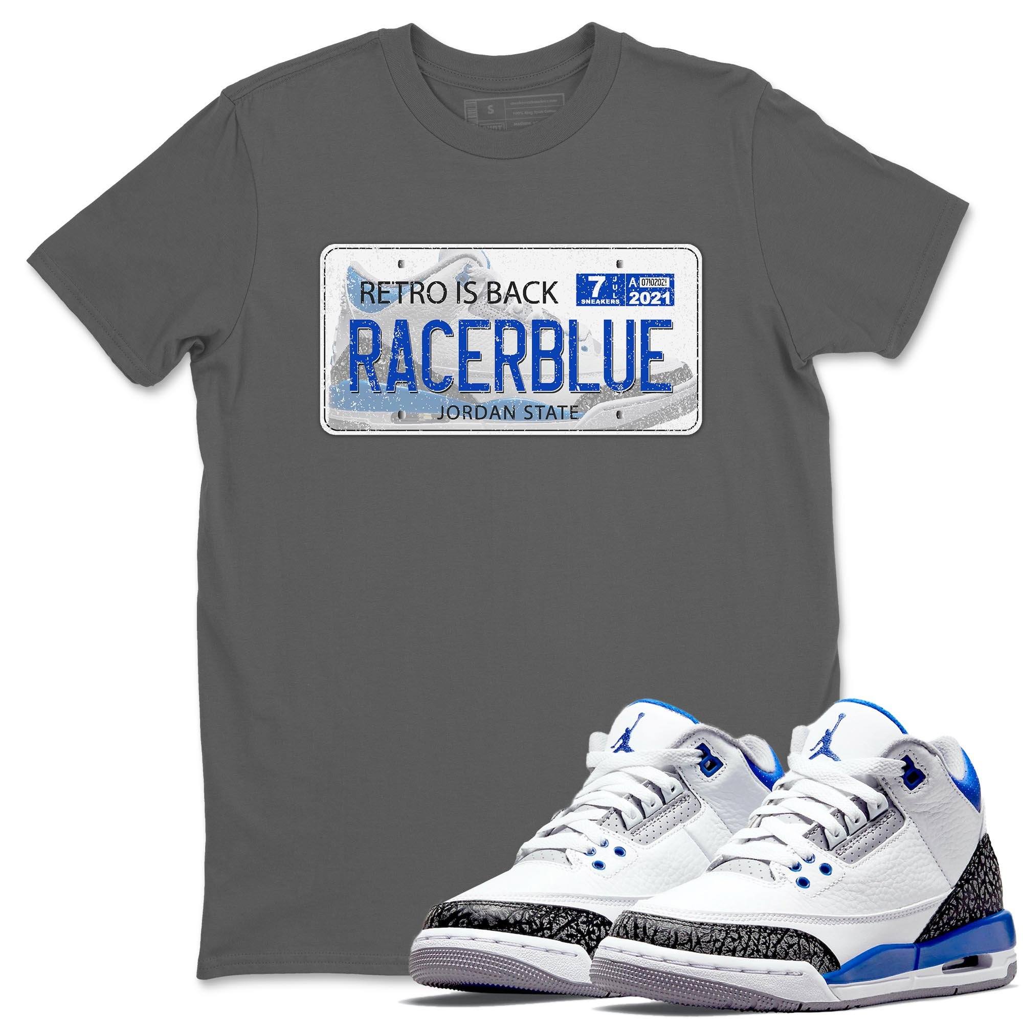 Jordan 3 Racer Blue Shirt To Match Jordans Jordan Plate Sneaker Tees Jordan 3 Racer Blue Drip Gear Zone Sneaker Matching Clothing Unisex Shirts