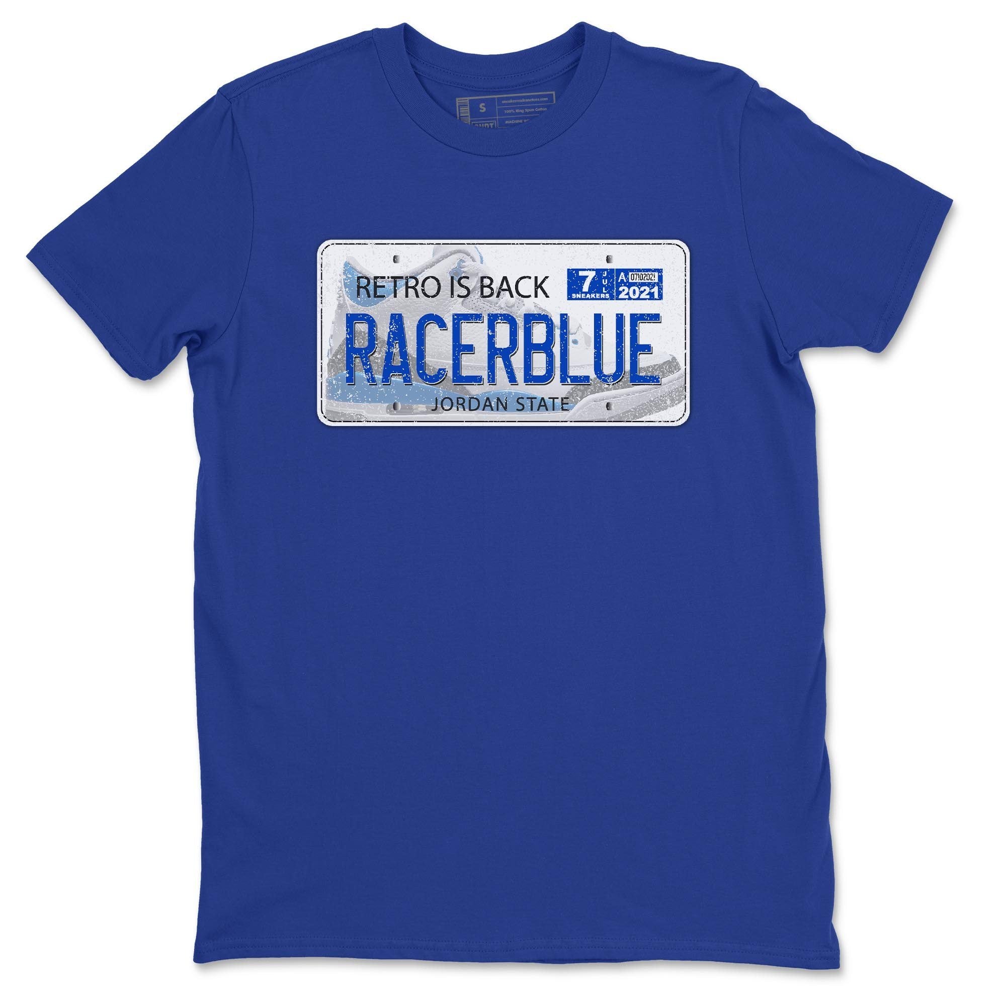 Jordan 3 Racer Blue Shirt To Match Jordans Jordan Plate Sneaker Tees Jordan 3 Racer Blue Drip Gear Zone Sneaker Matching Clothing Unisex Shirts