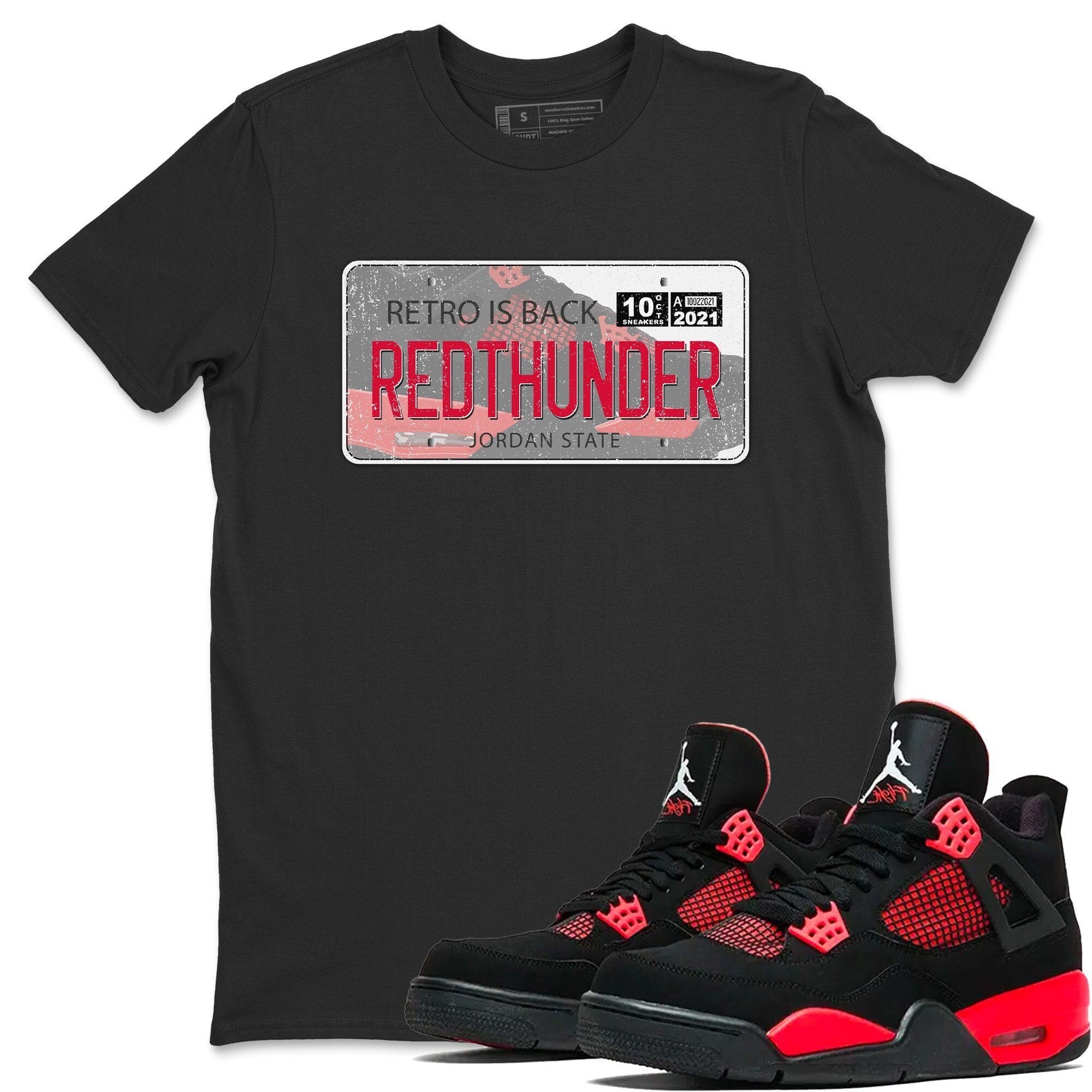 Jordan 4 Red Thunder Shirt To Match Jordans Jordan Plate Sneaker Tees Jordan 4 Red Thunder Drip Gear Zone Sneaker Matching Clothing Unisex Shirts