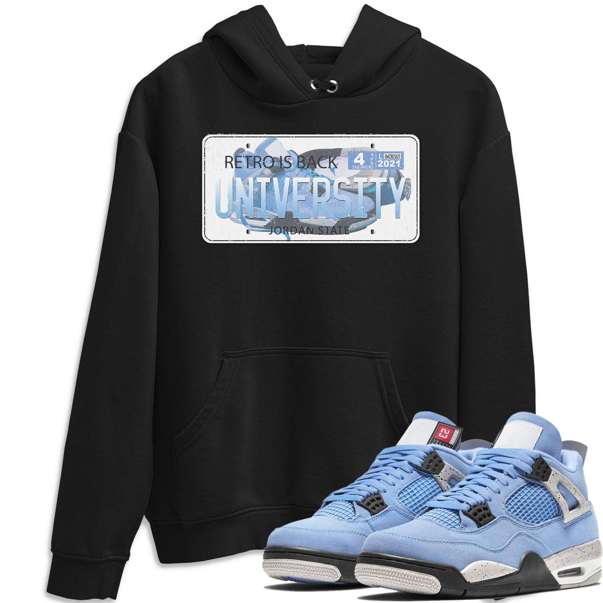 Jordan 4 University Blue Shirt To Match Jordans Jordan Plate Sneaker Tees Jordan 4 University Blue Drip Gear Zone Sneaker Matching Clothing Unisex Shirts