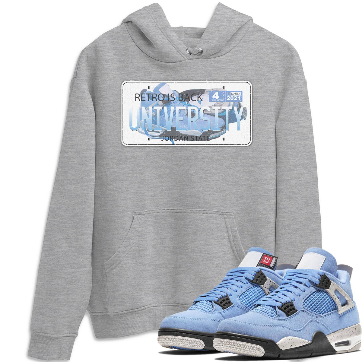 Jordan 4 University Blue Shirt To Match Jordans Jordan Plate Sneaker Tees Jordan 4 University Blue Drip Gear Zone Sneaker Matching Clothing Unisex Shirts