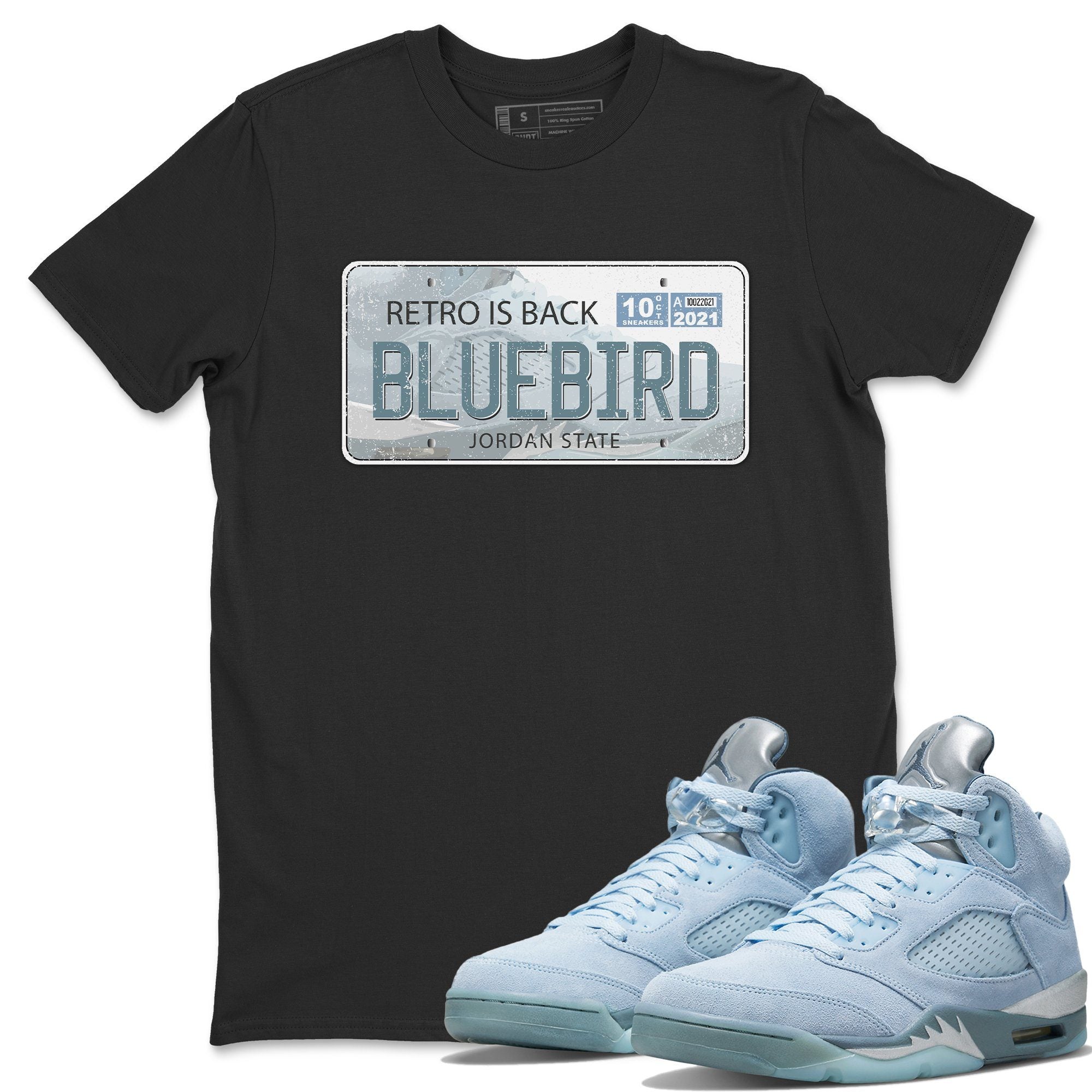 Jordan 5 Blue Bird Shirt To Match Jordans Jordan Plate Sneaker Tees Jordan 5 Blue Bird Drip Gear Zone Sneaker Matching Clothing Unisex Shirts