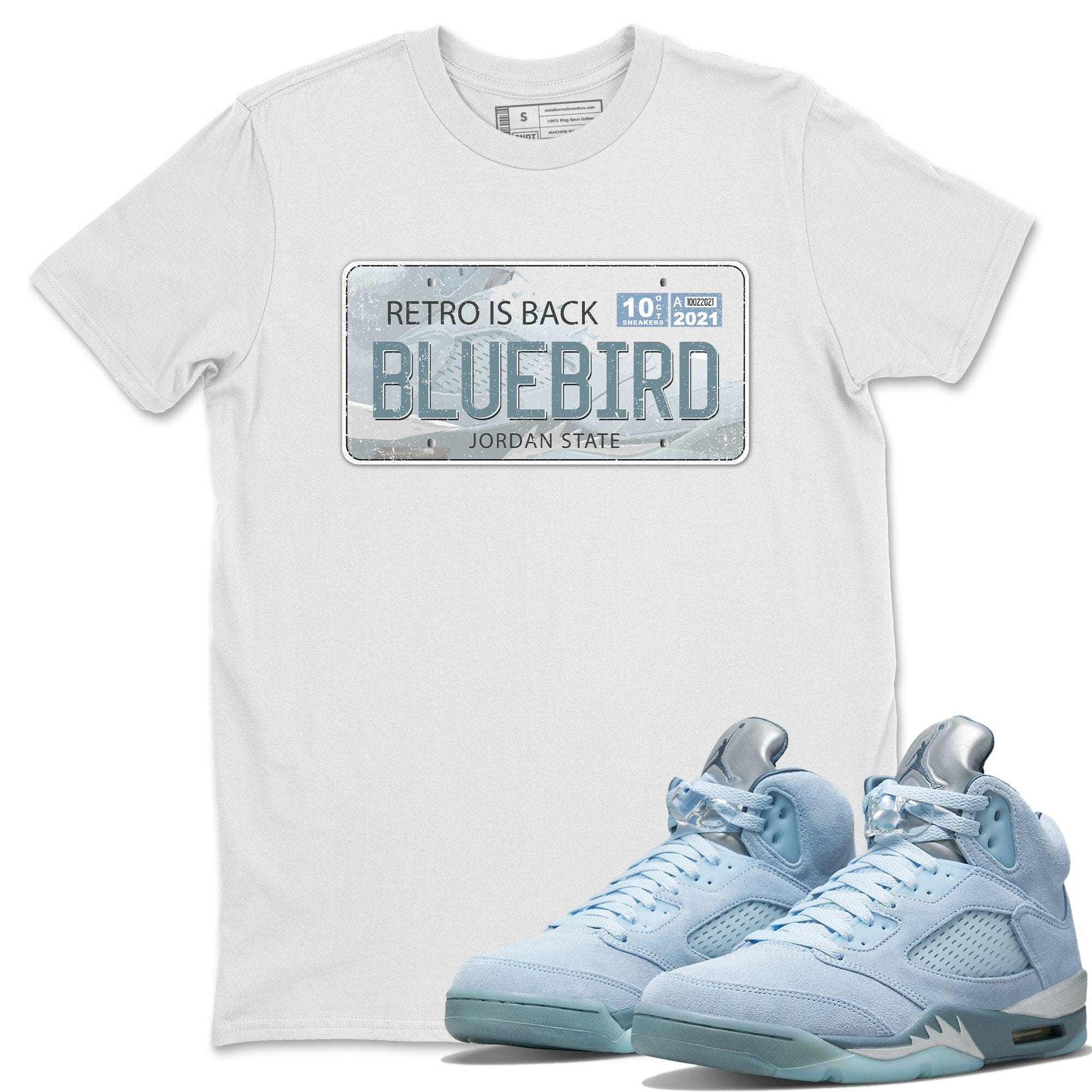 Jordan 5 Blue Bird Shirt To Match Jordans Jordan Plate Sneaker Tees Jordan 5 Blue Bird Drip Gear Zone Sneaker Matching Clothing Unisex Shirts